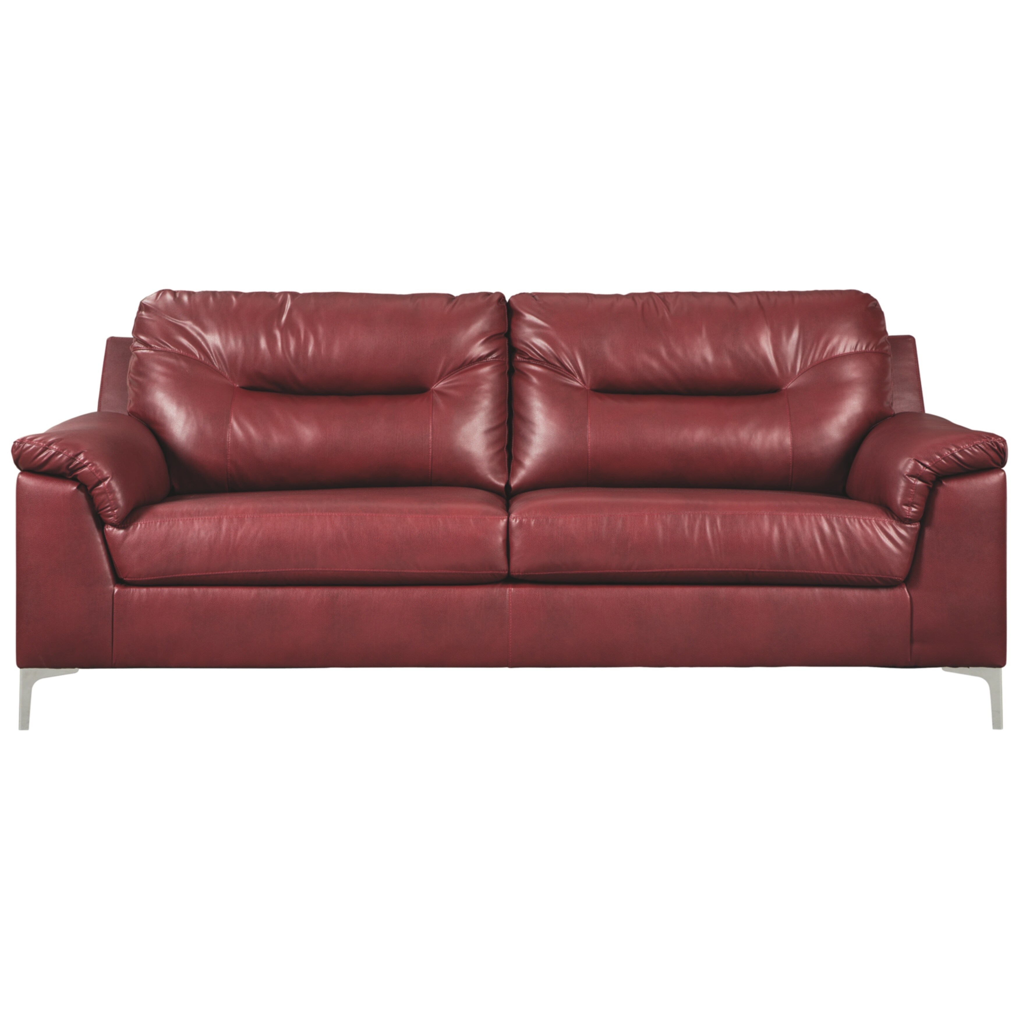Signature Design By Ashley Tensas Contemporary Crimson Sofa