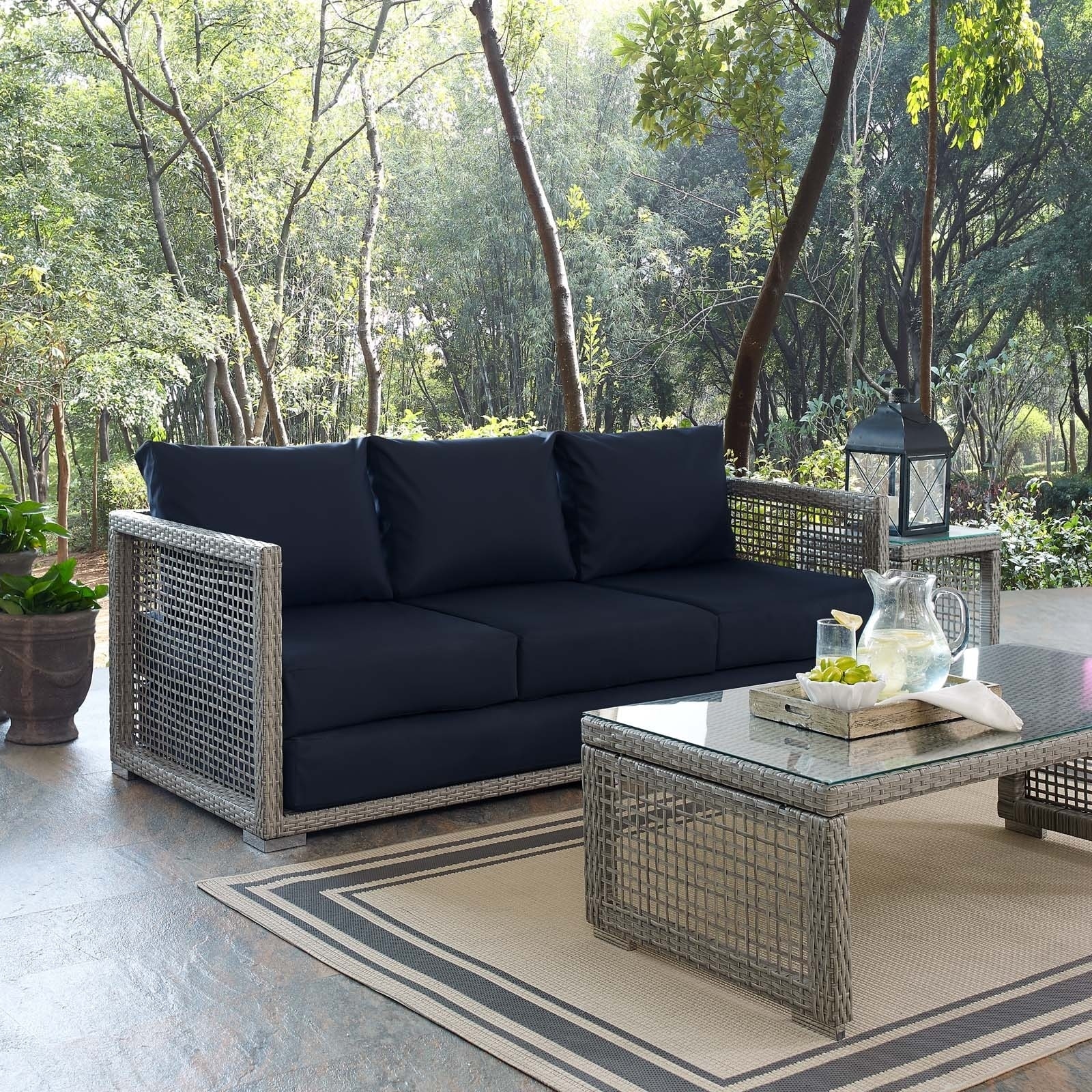 Aura Outdoor Patio Wicker Rattan Sofa Free Shipping Today Aura Outdoor Patio Wicker Rattan Sofa Free Shipping Today 20748057