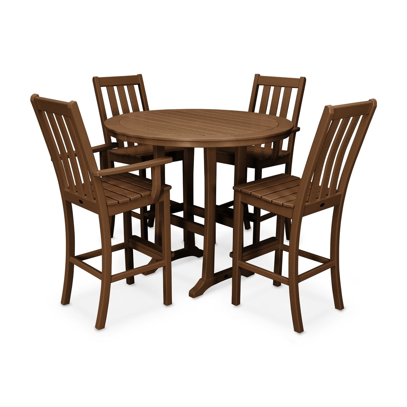 Polywood Vineyard 5 Piece Nautical Trestle Outdoor Bar Set With Polywood Vineyard 5 Piece Nautical Trestle Outdoor Bar Set With Table Pws349 1 Free Shipping Today 20749467