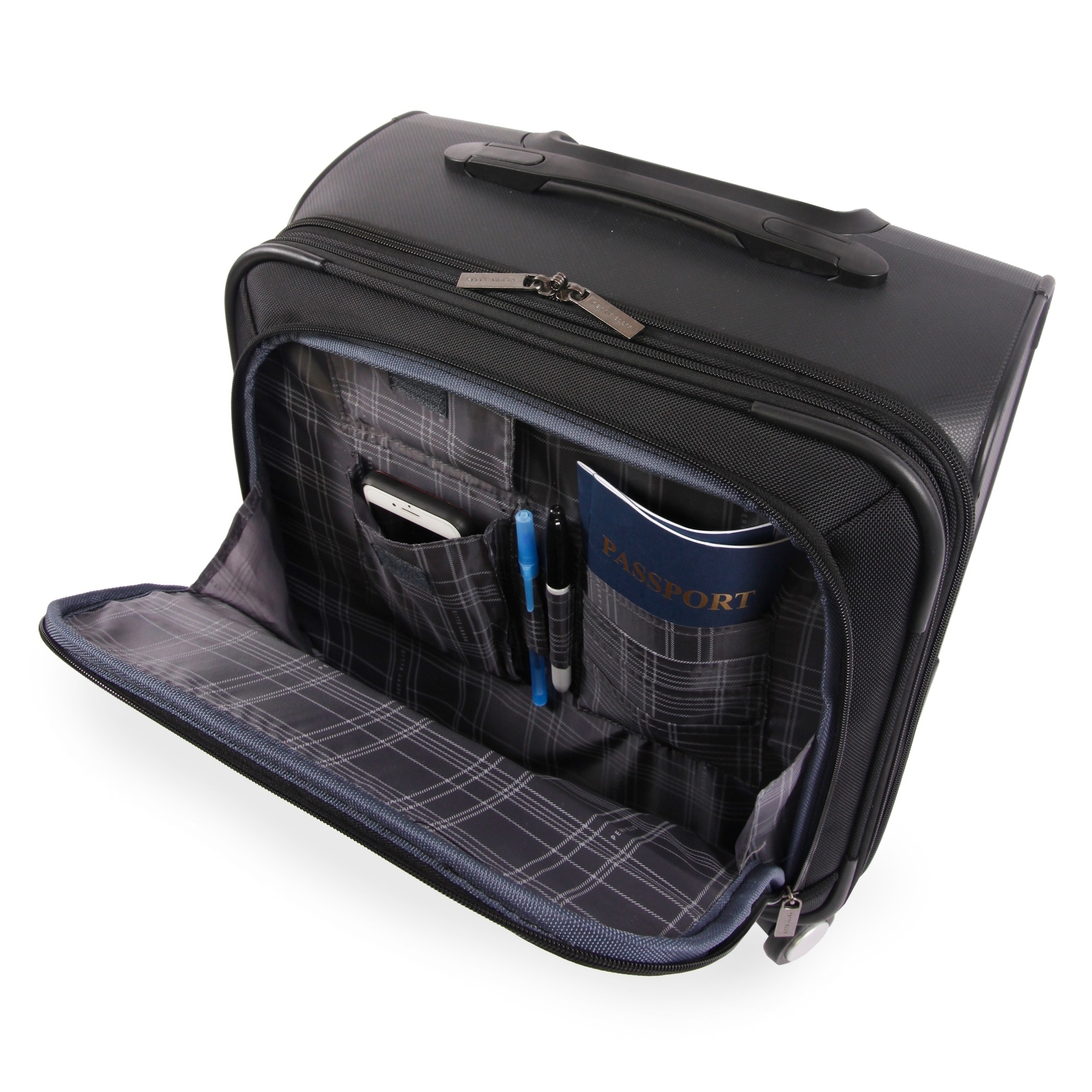 perry ellis rolling laptop business bag
