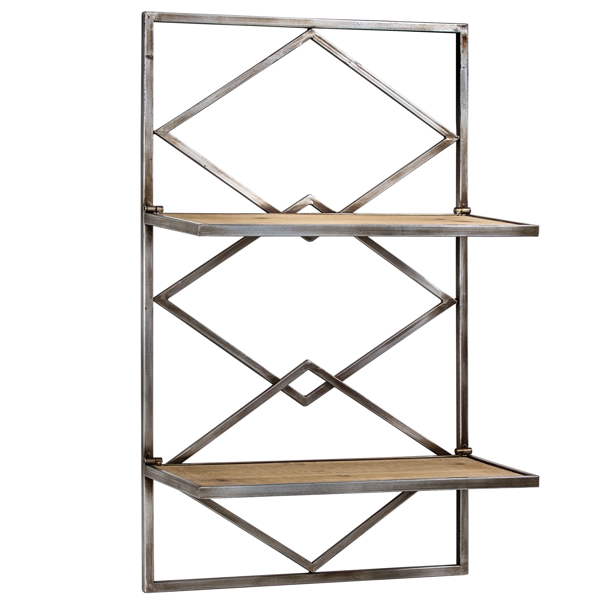 American Art Decor Wood And Metal Hanging Shelf Rack Free American Art Decor Wood And Metal Hanging Shelf Rack Free Shipping Today 20784621