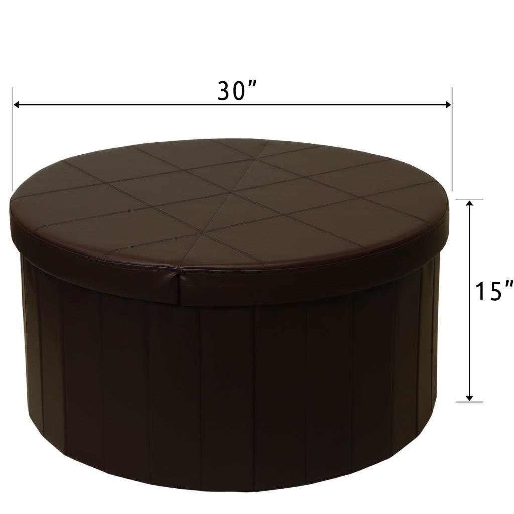 Storage Ottoman With Folding Round Coffee Table Foot Rest Storage Ottoman With Folding Round Coffee Table Foot Rest Stools Chocolate Crown Comfort On Free Shipping Today 20859136