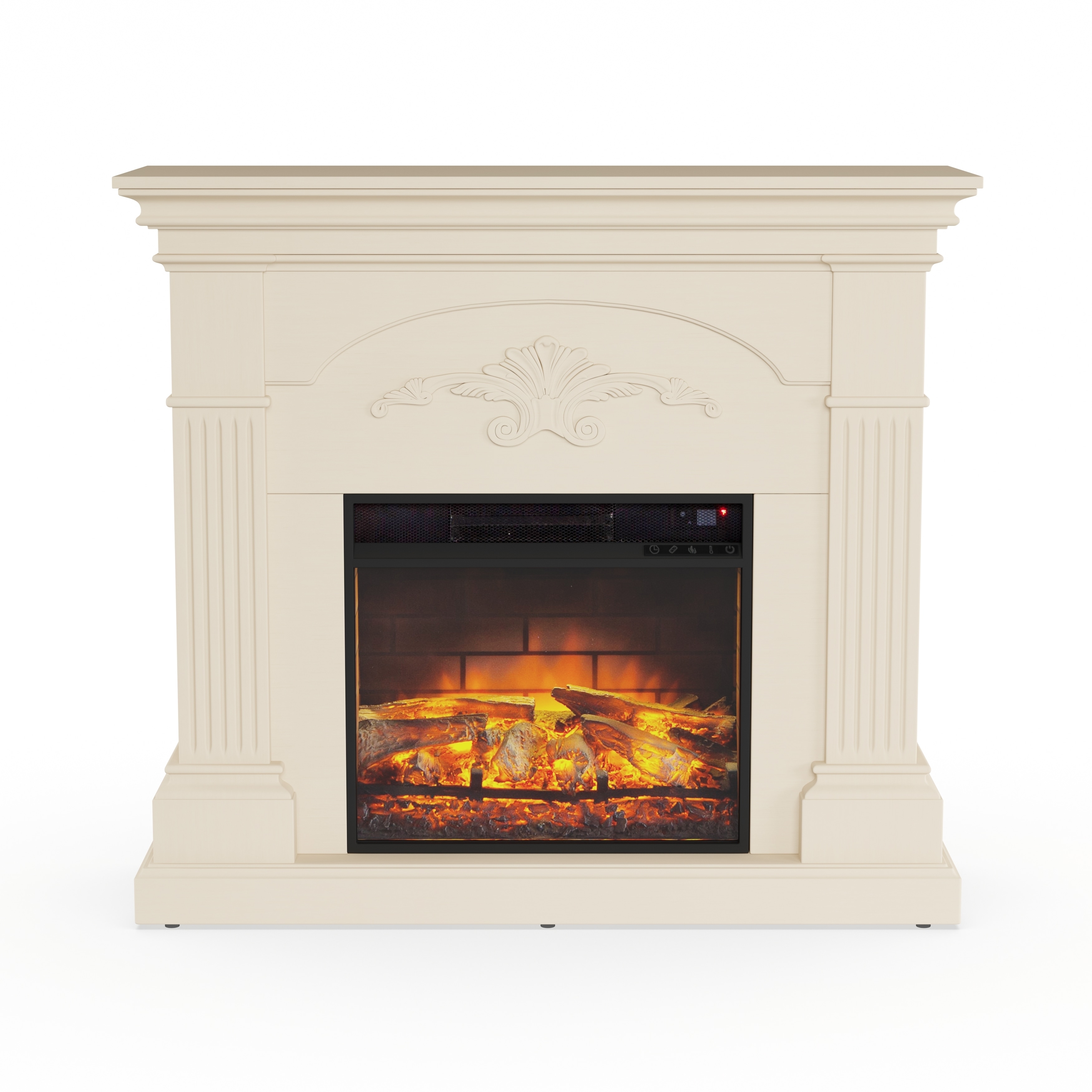 Shop Gracewood Hollow Niatum Ivory Infrared Electric Fireplace On Shop Gracewood Hollow Niatum Ivory Infrared Electric Fireplace On