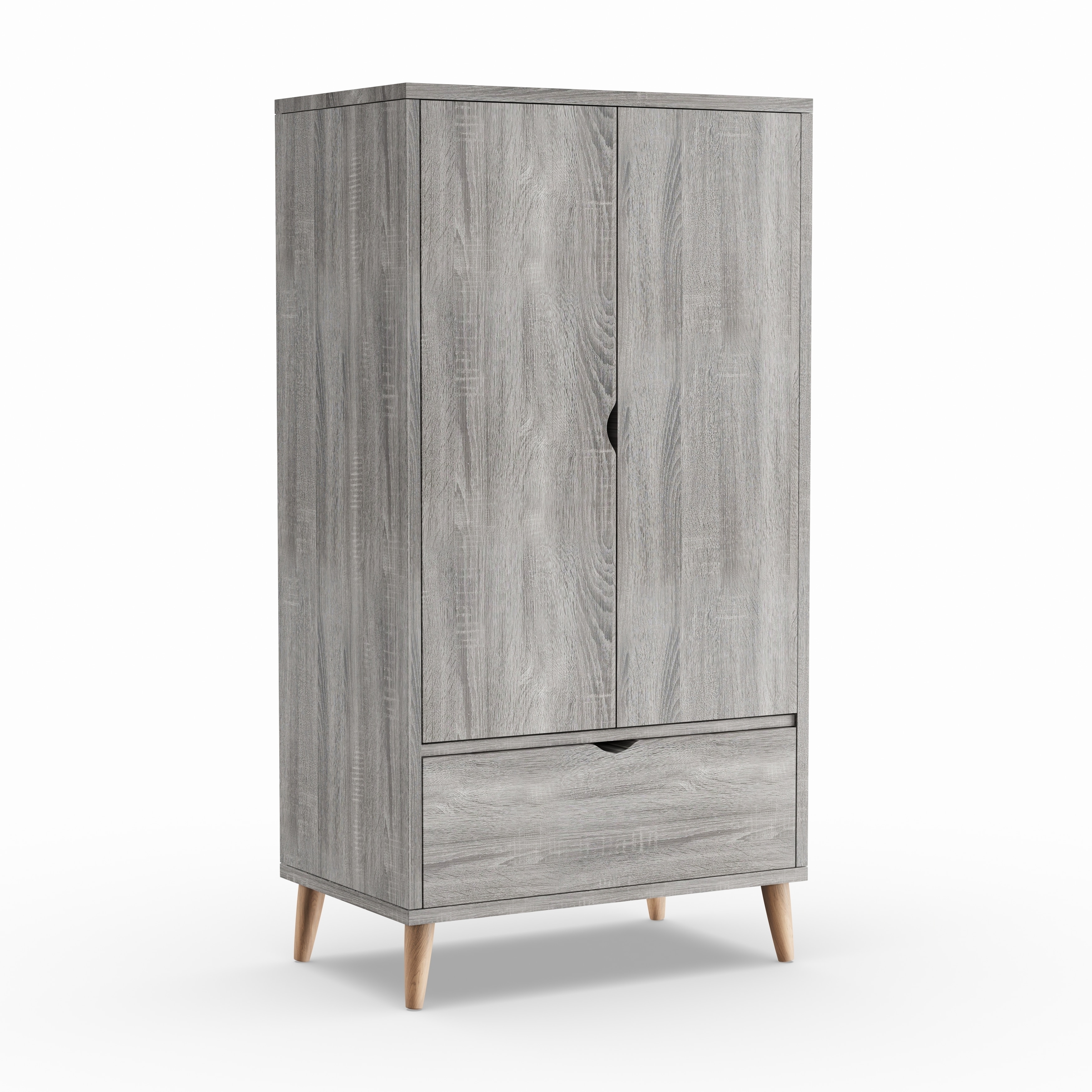 Carson Carrington Gjovik Contemporary Distressed Grey Wardrobe Armoire On Sale Overstock 20931695