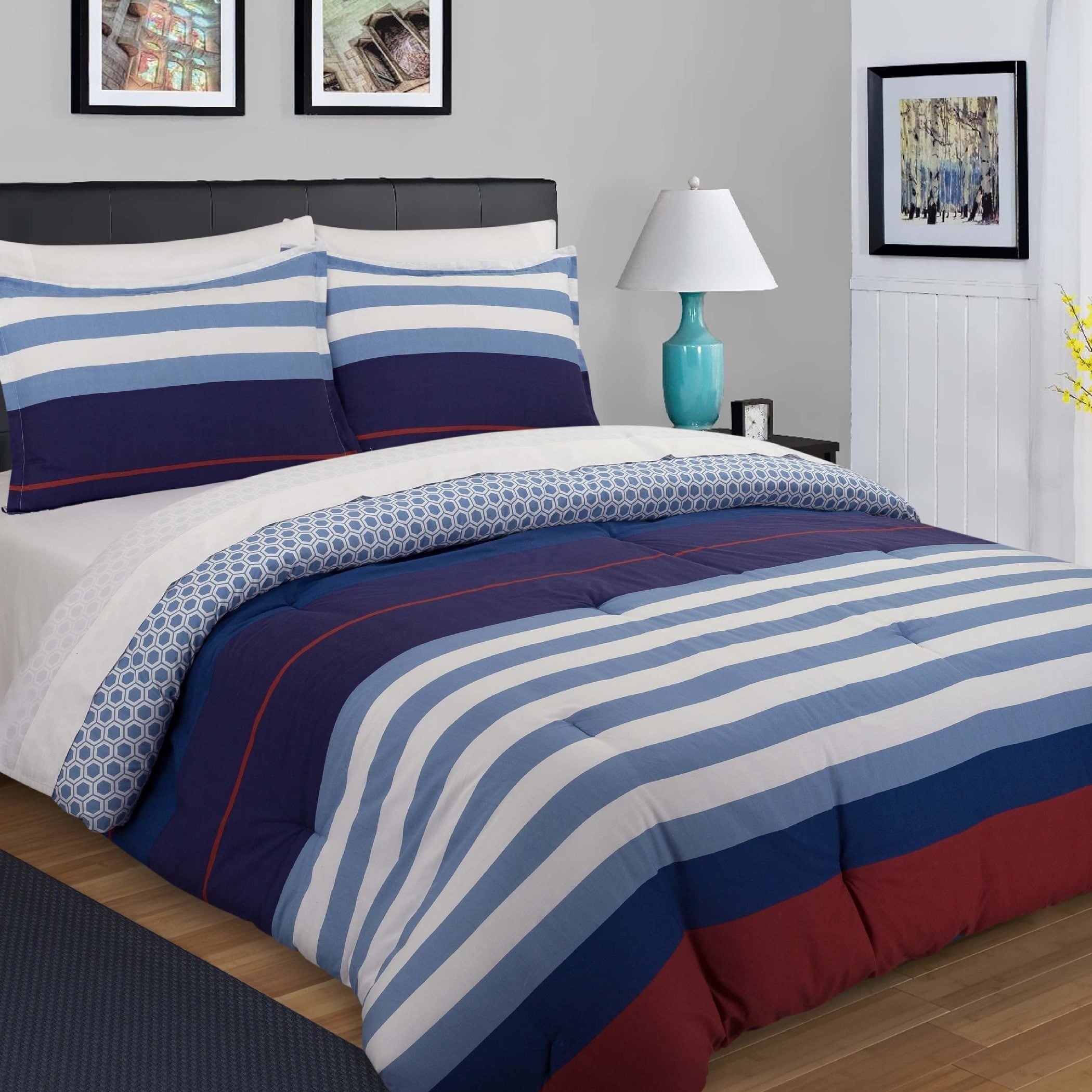 Nouvelle Home Nautical Stripe Reversible Cotton Duvet Set On Nouvelle Home Nautical Stripe Reversible Cotton Duvet Set On Free Shipping Today 20955276
