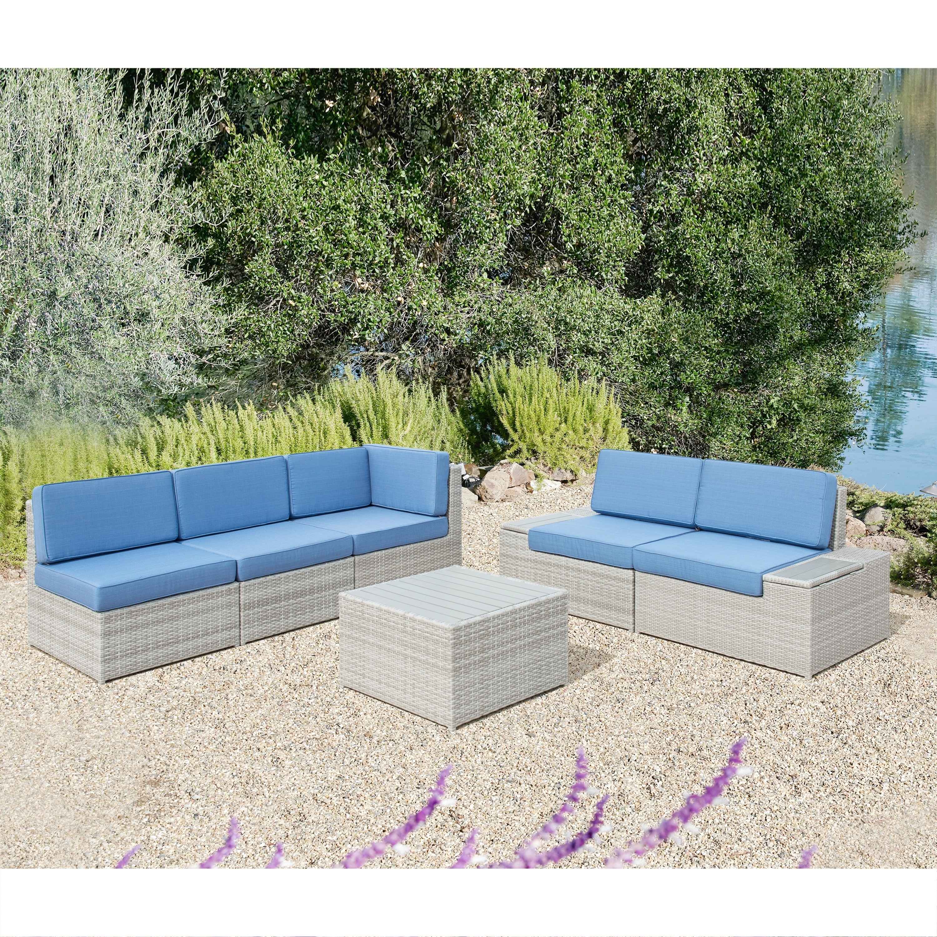 Corvus Modica Outdoor 6 Piece Grey Wicker Sofa Set Free Corvus Modica Outdoor 6 Piece Grey Wicker Sofa Set Free Shipping Today 20961087