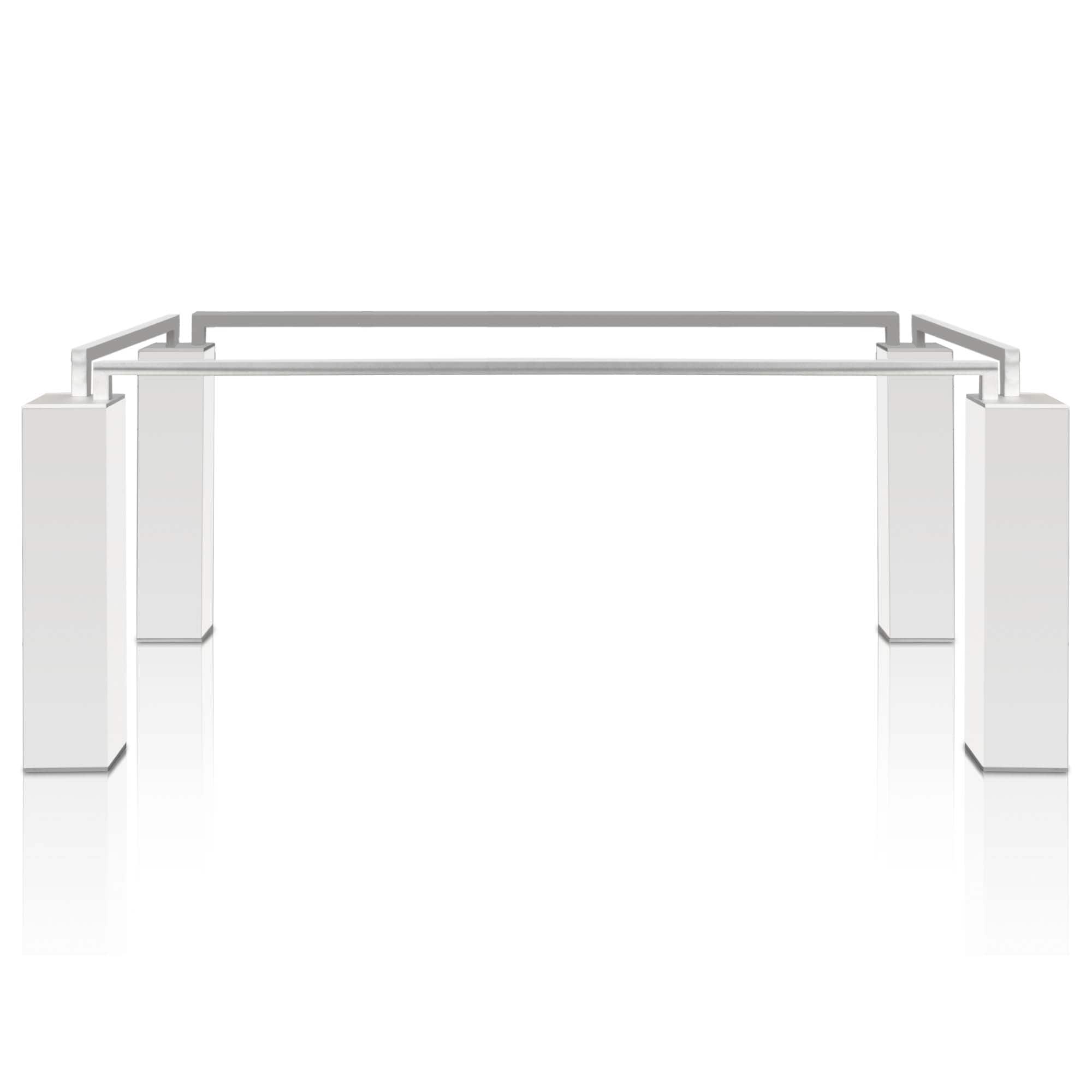 Prince White High Gloss Dining Table Base Silver Free Prince White High Gloss Dining Table Base Silver