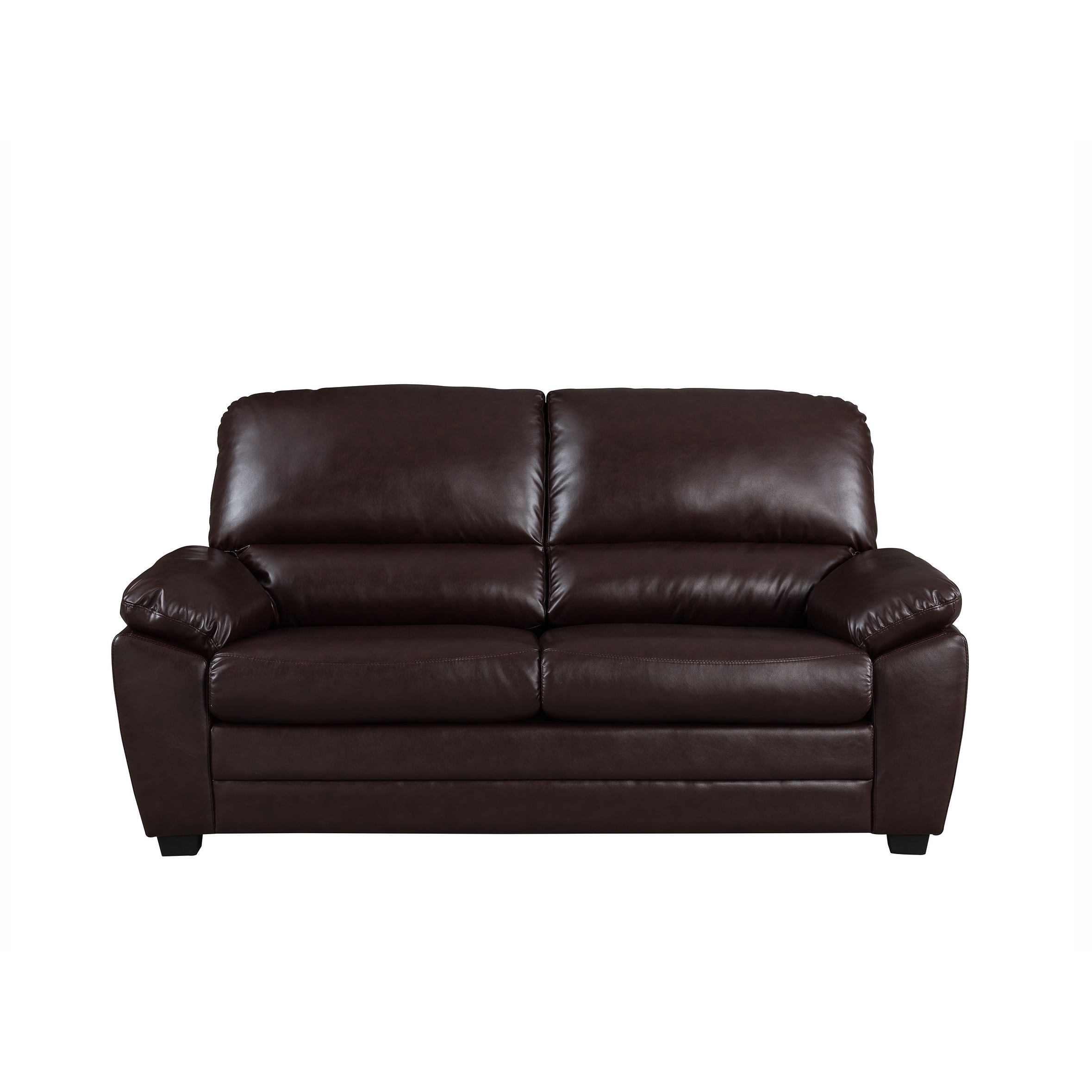Cary 71 Dark Brown Faux Leather Sofa On Free Shipping Cary 71 Dark Brown Faux Leather Sofa On Free Shipping Today 21030296