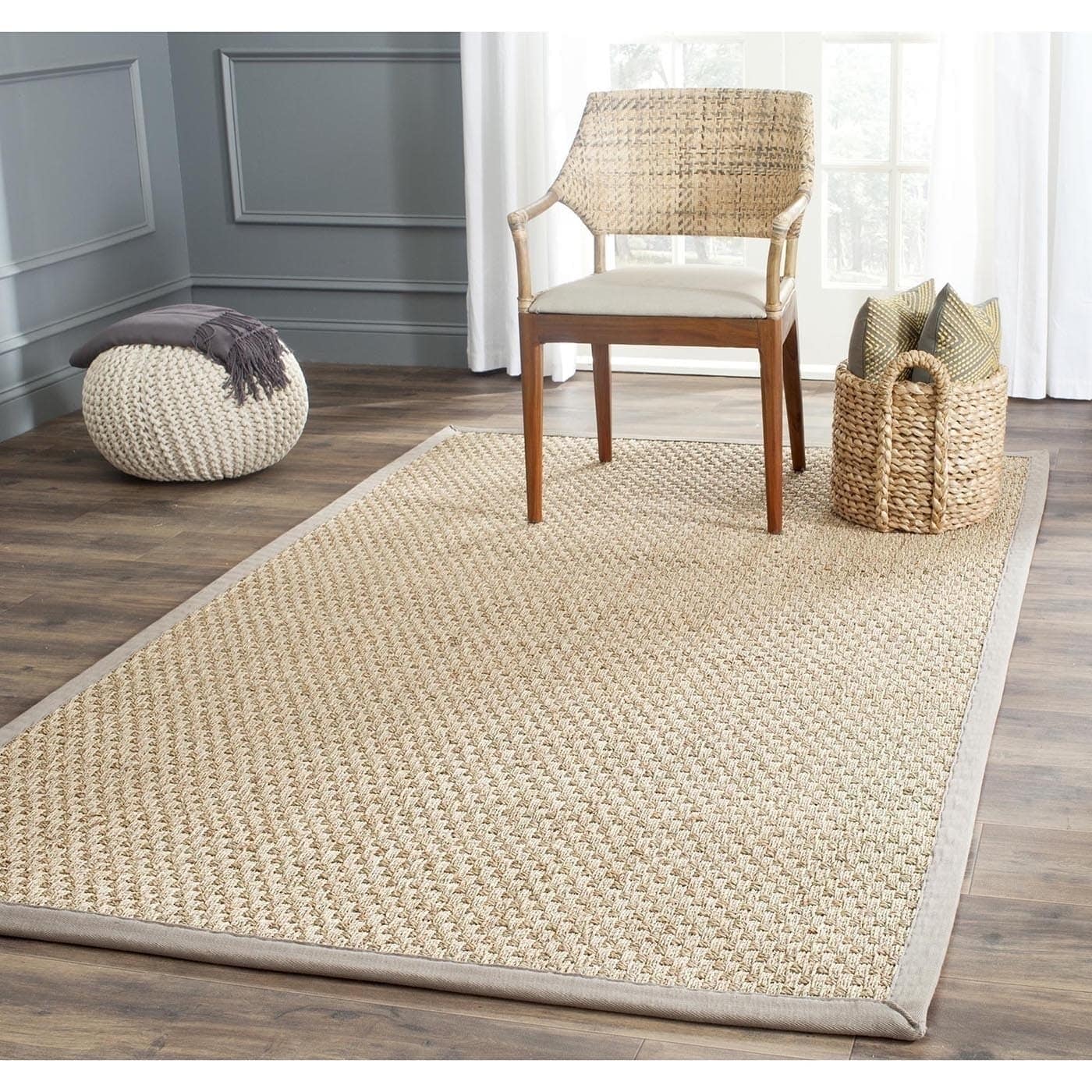 Safavieh Casual Natural Fiber And Grey Border Seagr Safavieh Casual Natural Fiber And Grey Border Seagr Rug Free Shipping Today 21084965