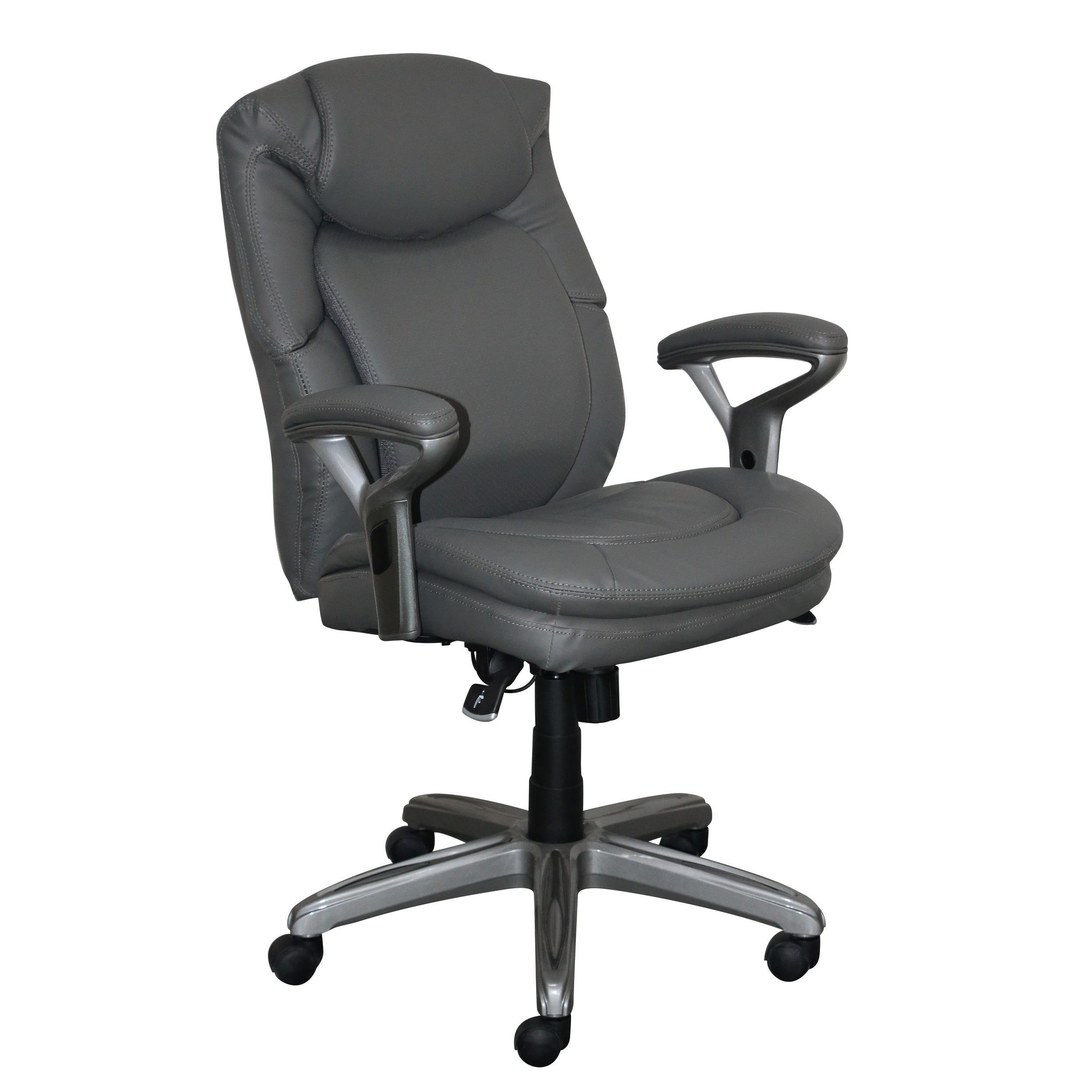 Serta Wellness By Design Mid Back Leather Office Chair Serta Wellness By Design Mid Back Leather Office Chair Innovate Gray Free Shipping Today 21122059