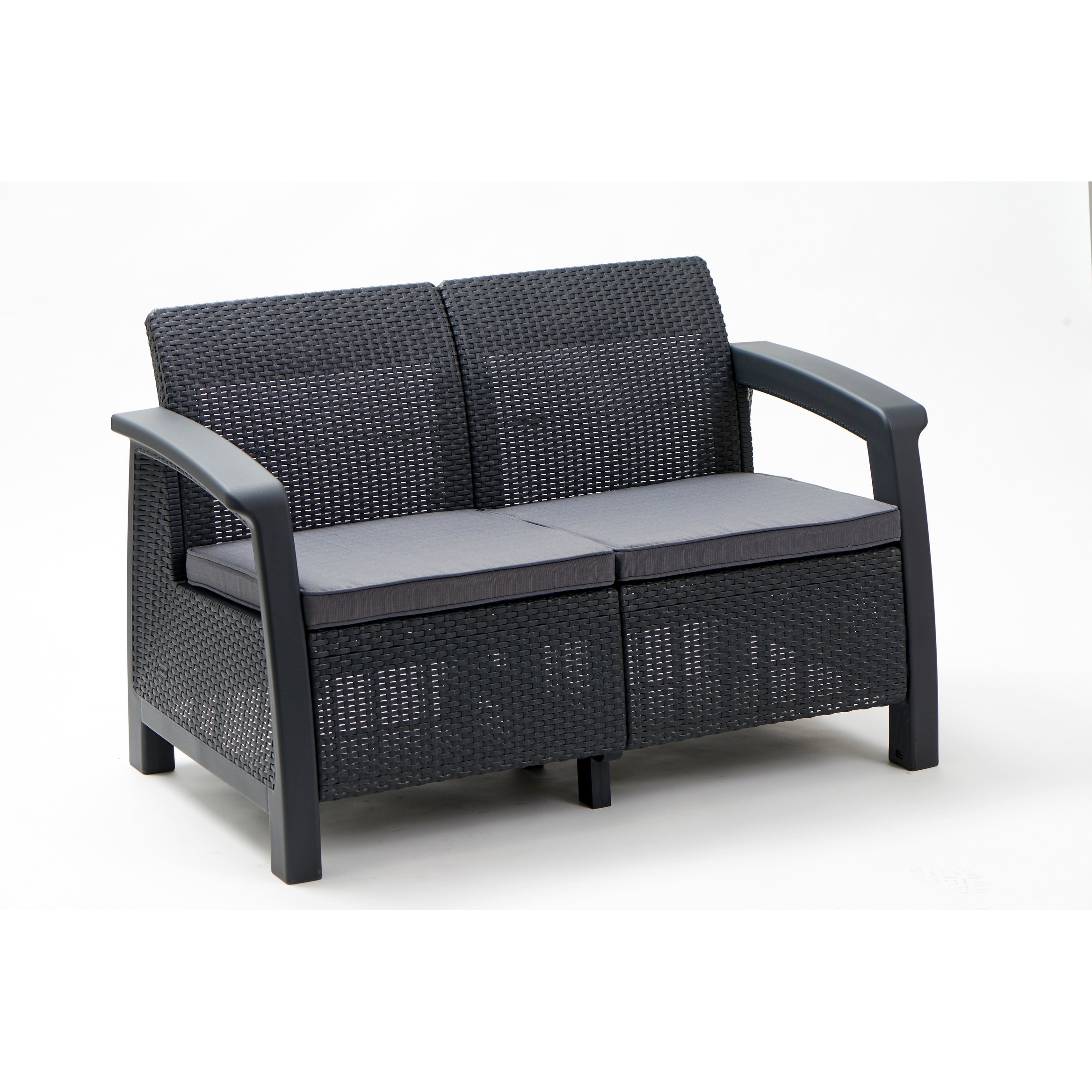 Keter Bahamas All Weather Outdoor Patio Loveseat With Cushions Keter Bahamas All Weather Outdoor Patio Loveseat With Cushions Free Shipping Today 26908919