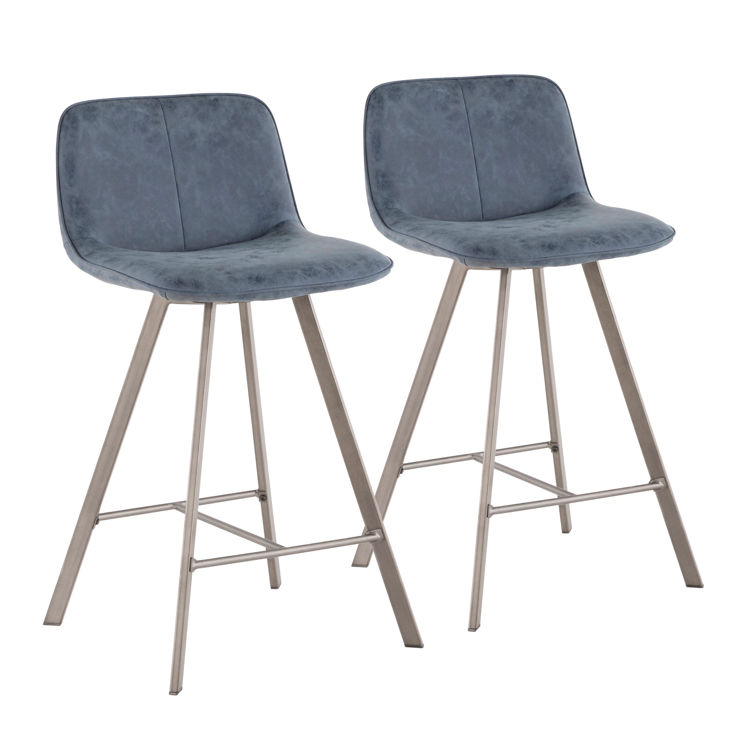 shop sedona 26 industrial upholstered counter stool set of 2 on