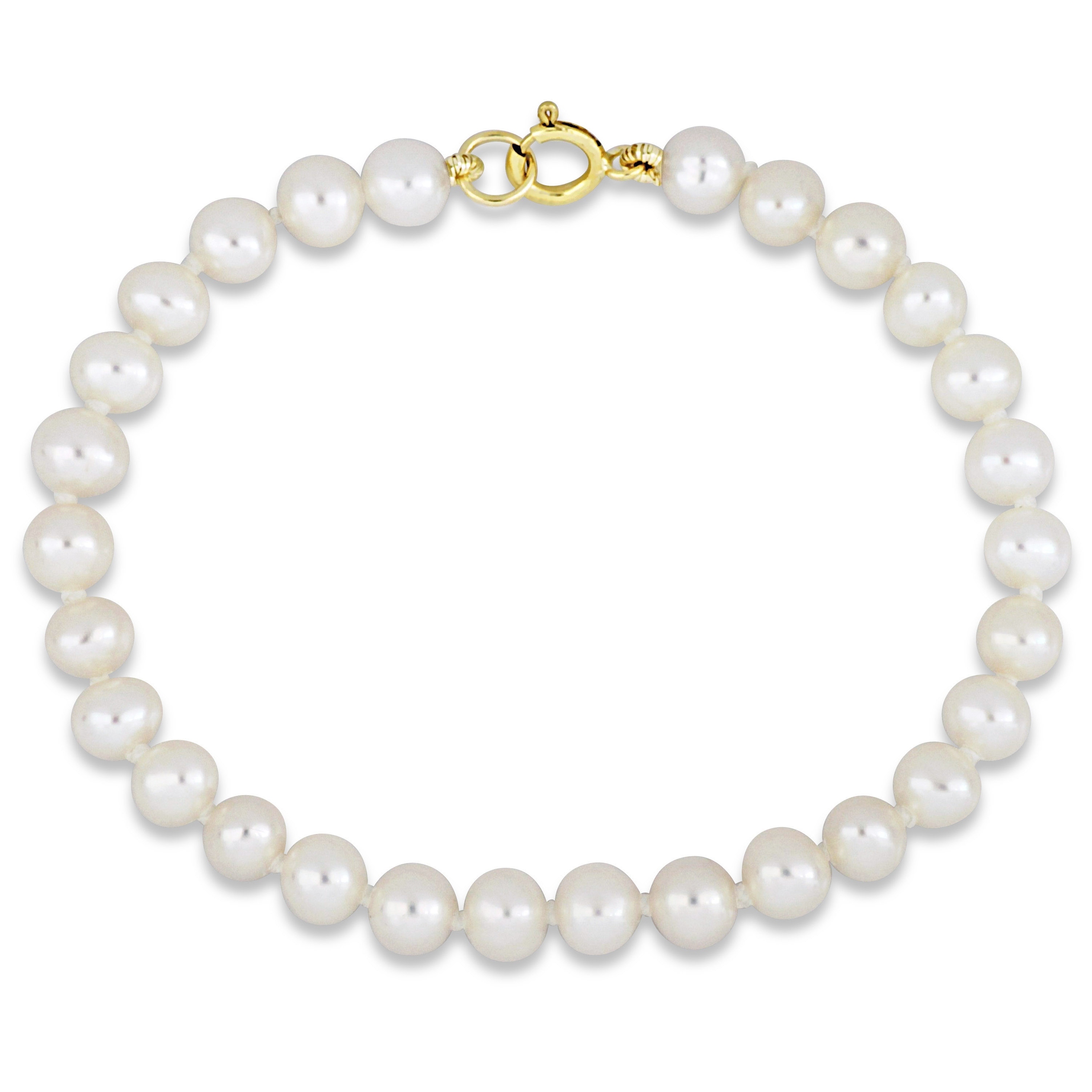 Miadora 10k Yellow Gold Children S Cultured Freshwater Pearl Miadora 10k Yellow Gold Children S Cultured Freshwater Pearl Bracelet Free Shipping On Orders Over 45 26964544