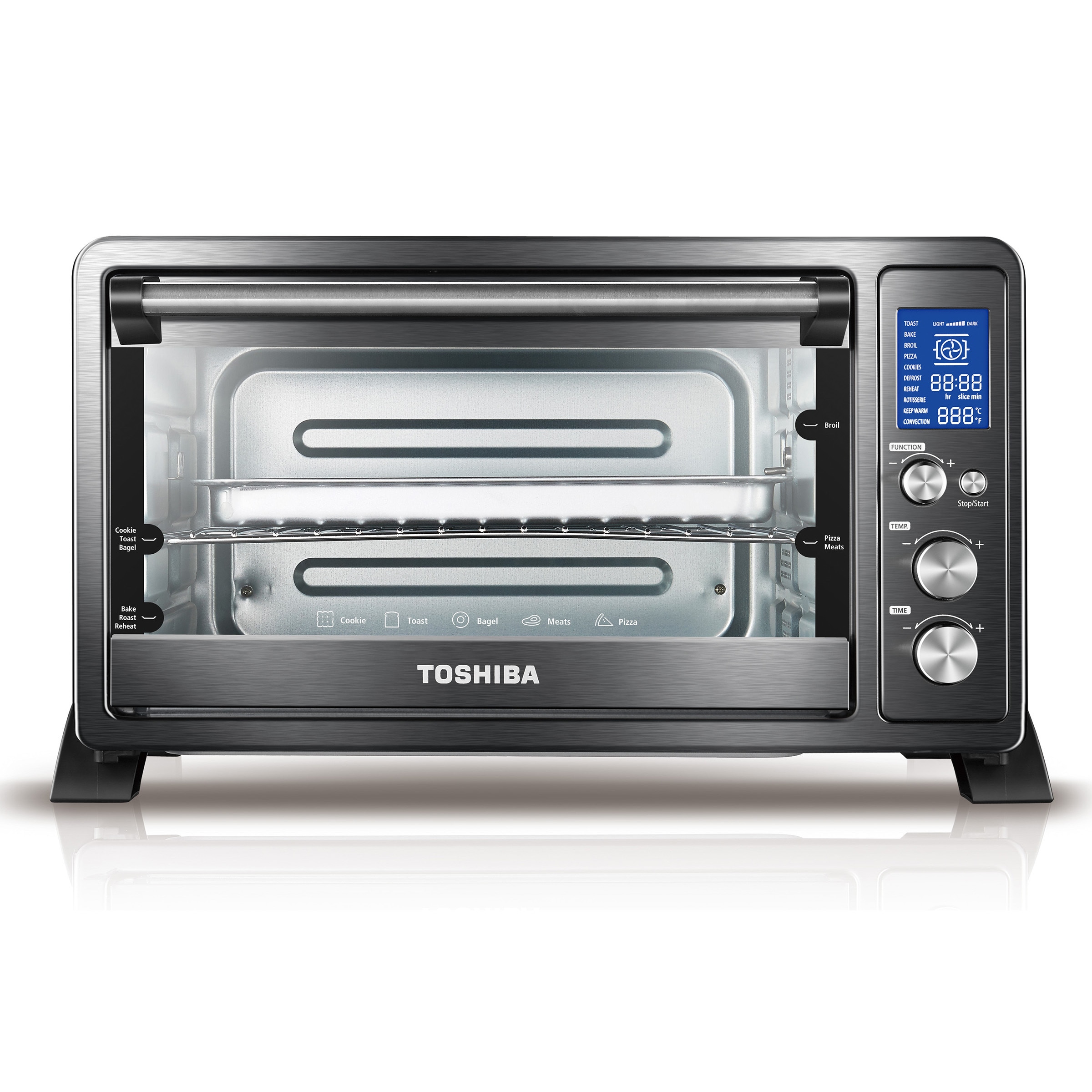 Shop Toshiba Ac25cew Chbs Convection Toaster Oven Black Stainless