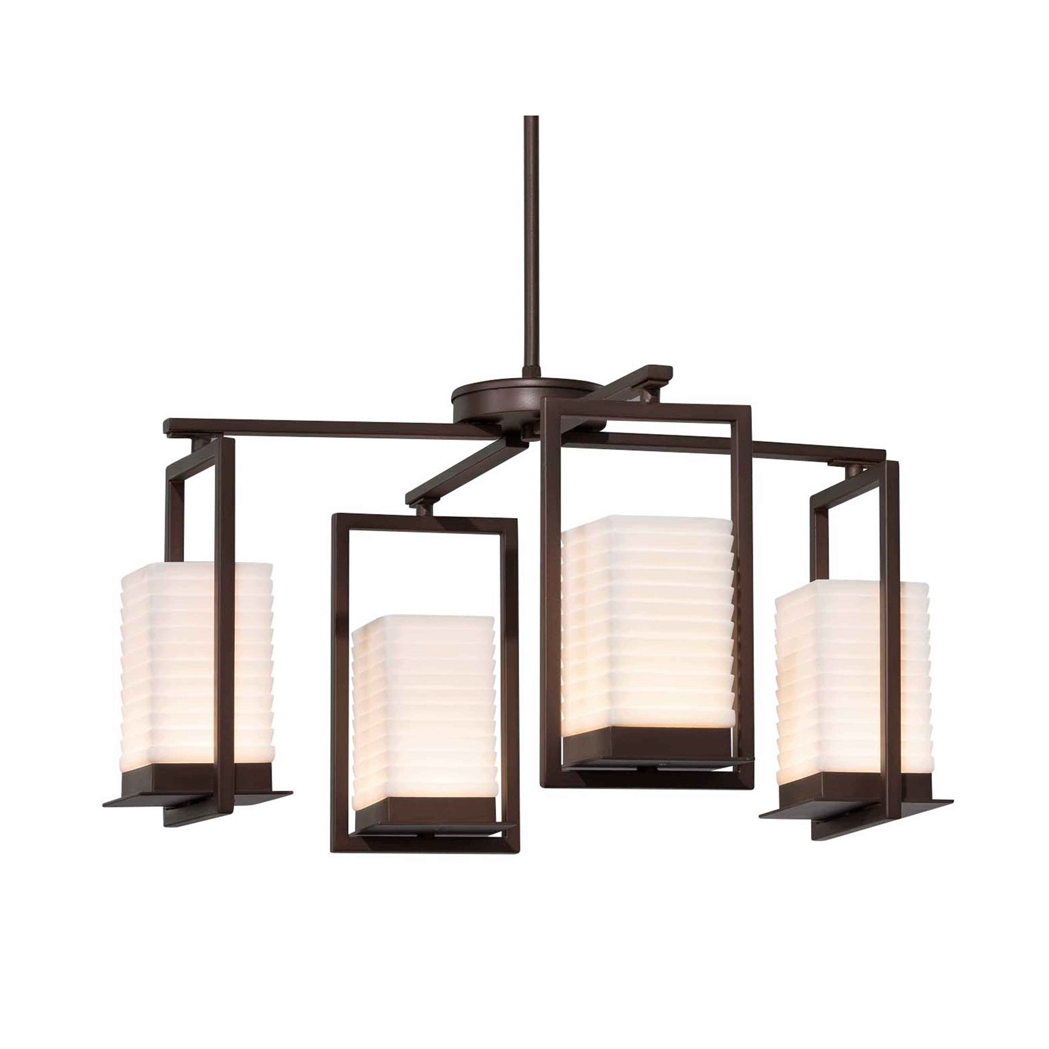 Justice Design Group Porcelina Laguna 4 Light Dark Bronze Led Porcelina Laguna 4 Light Dark Bronze
