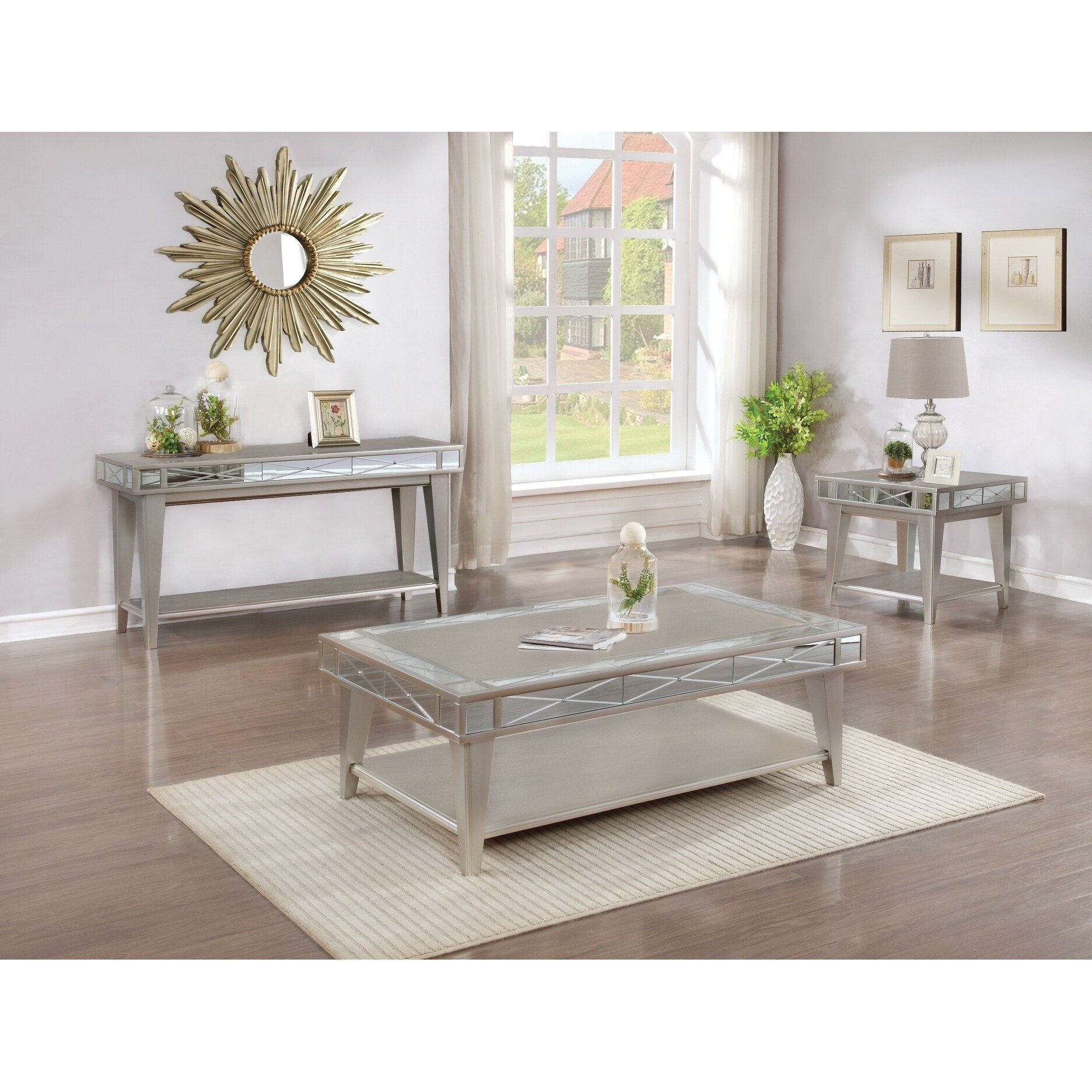 Bling Mirrored Sofa Table