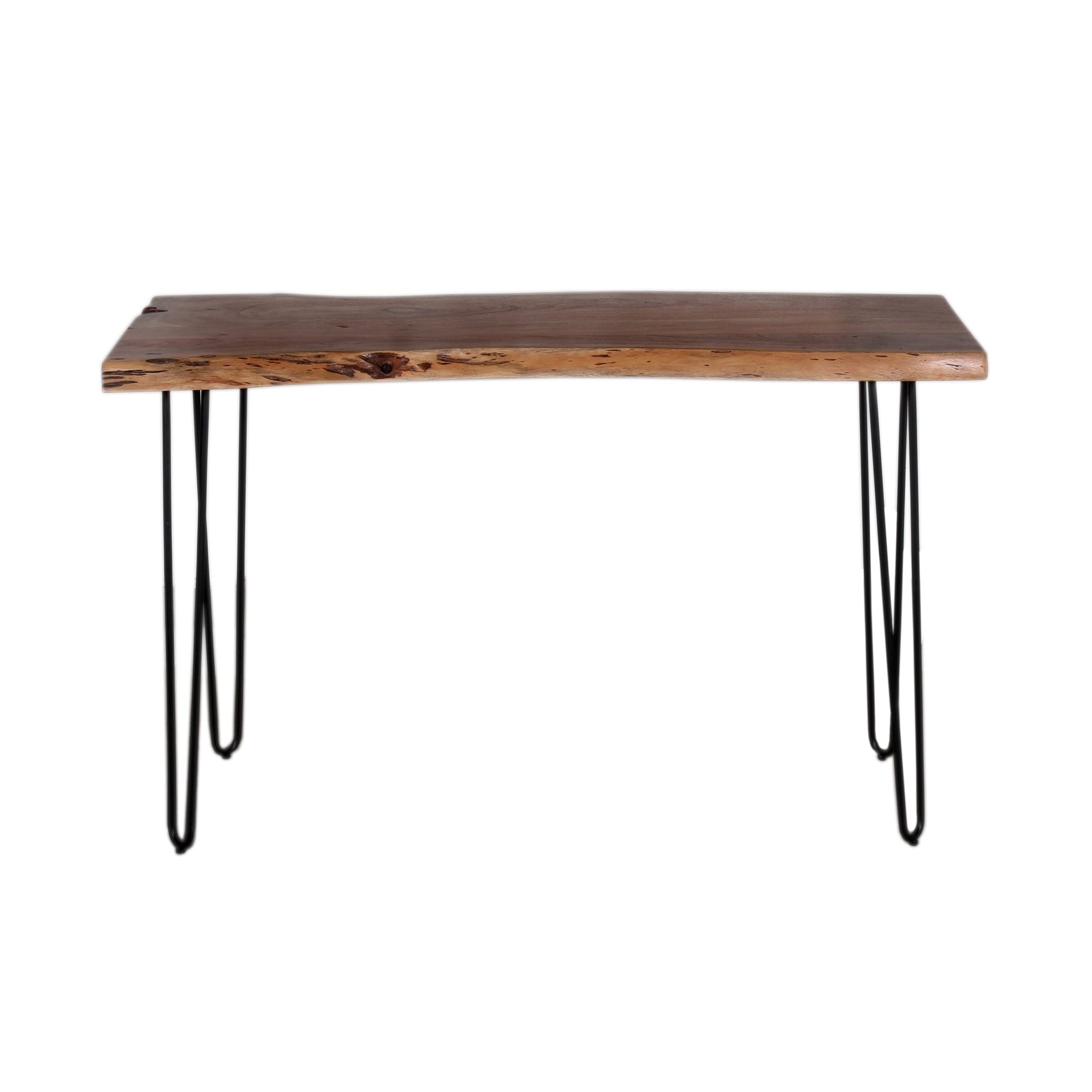 Shop Natural Live Edge Wood Metal Hairpin Leg 48 Inch Console