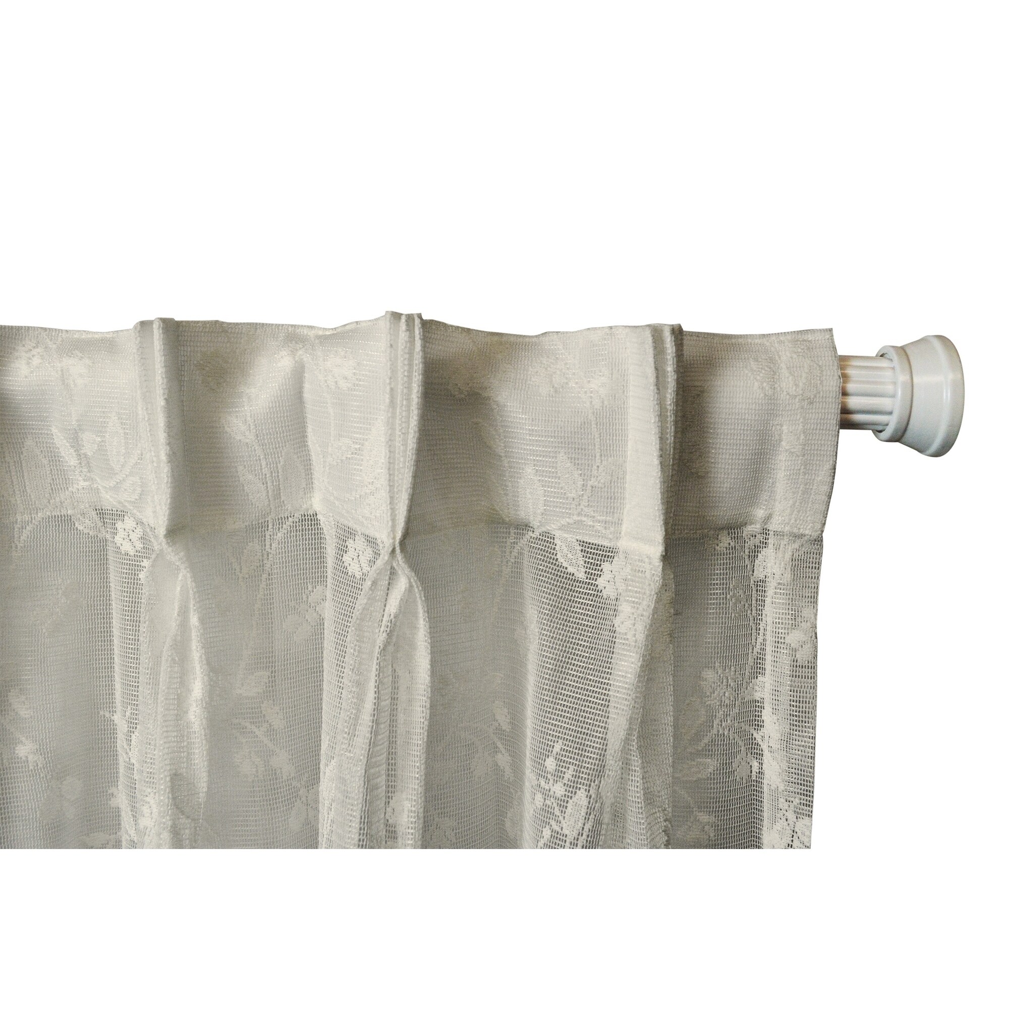 Shop Isabella Lace Pinch Pleated Top W Back Tabs Short Curtain