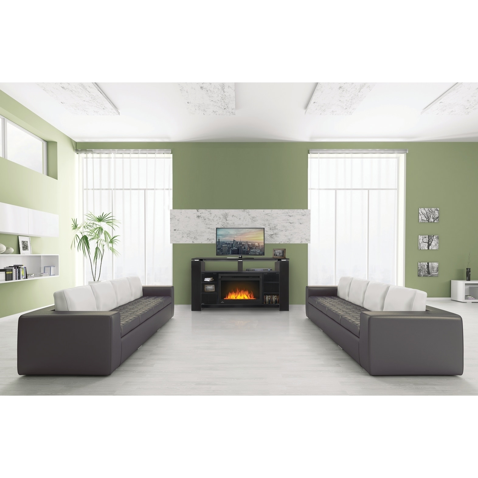 Shop Napoleon Foley Tv Stand With Electric Fireplace And Media