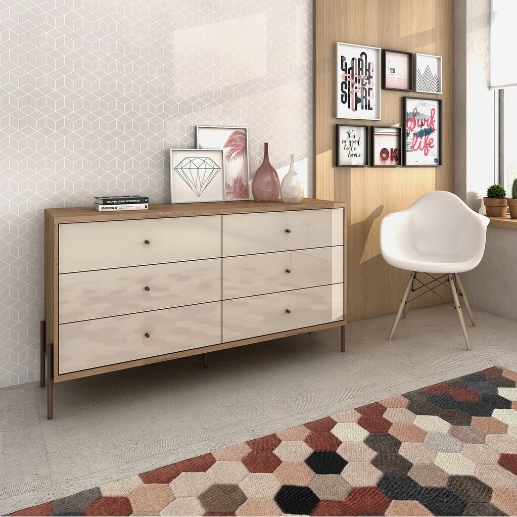 Shop Joy 59 Inch Wide Double Dresser With 6 Full Extension Drawers