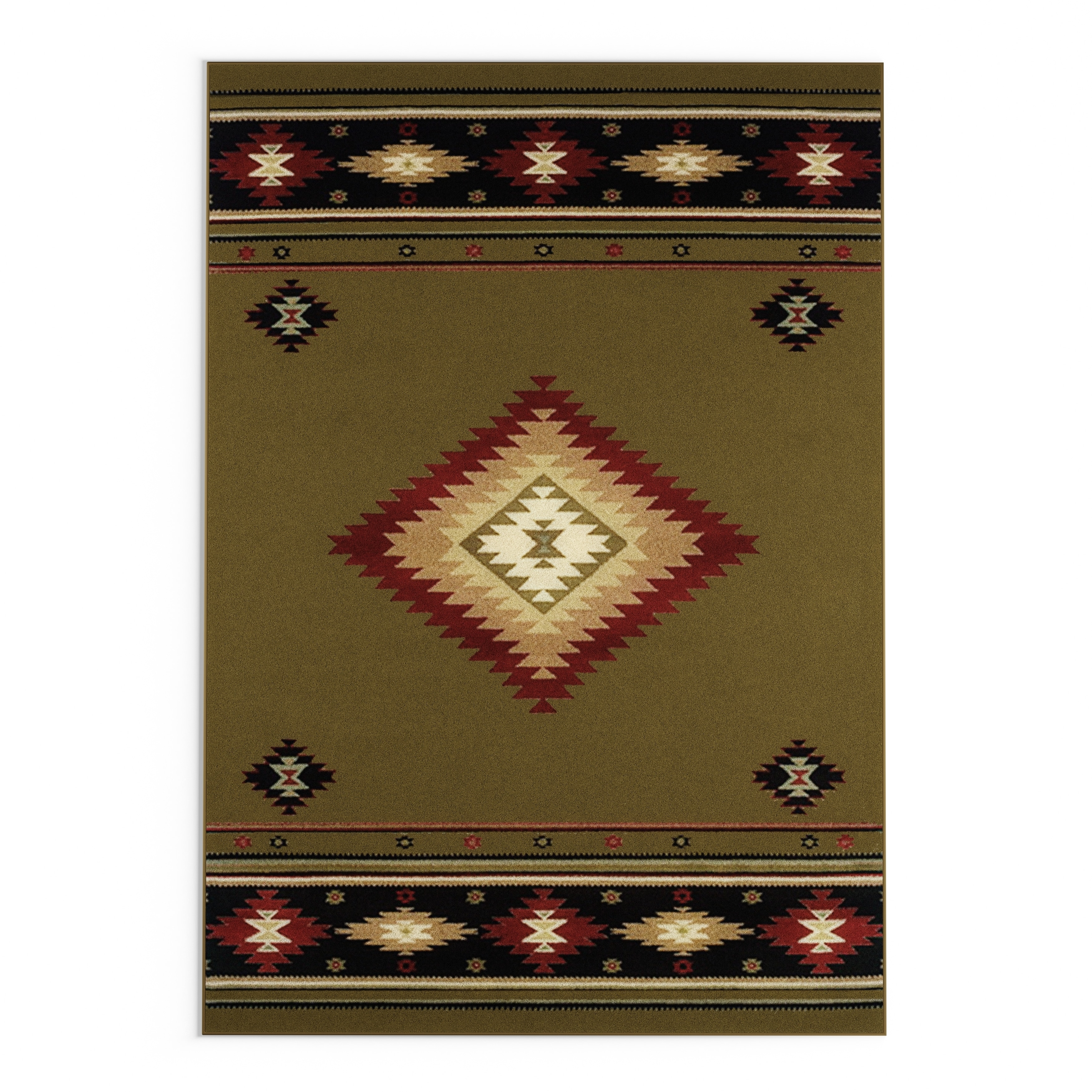 Pine Canopy Allegheny Southwestern Green Black Area Rug 7 8 Pine Canopy Allegheny Southwestern Green Black Area Rug 7 8 X 10 On Free Shipping Today 21490639
