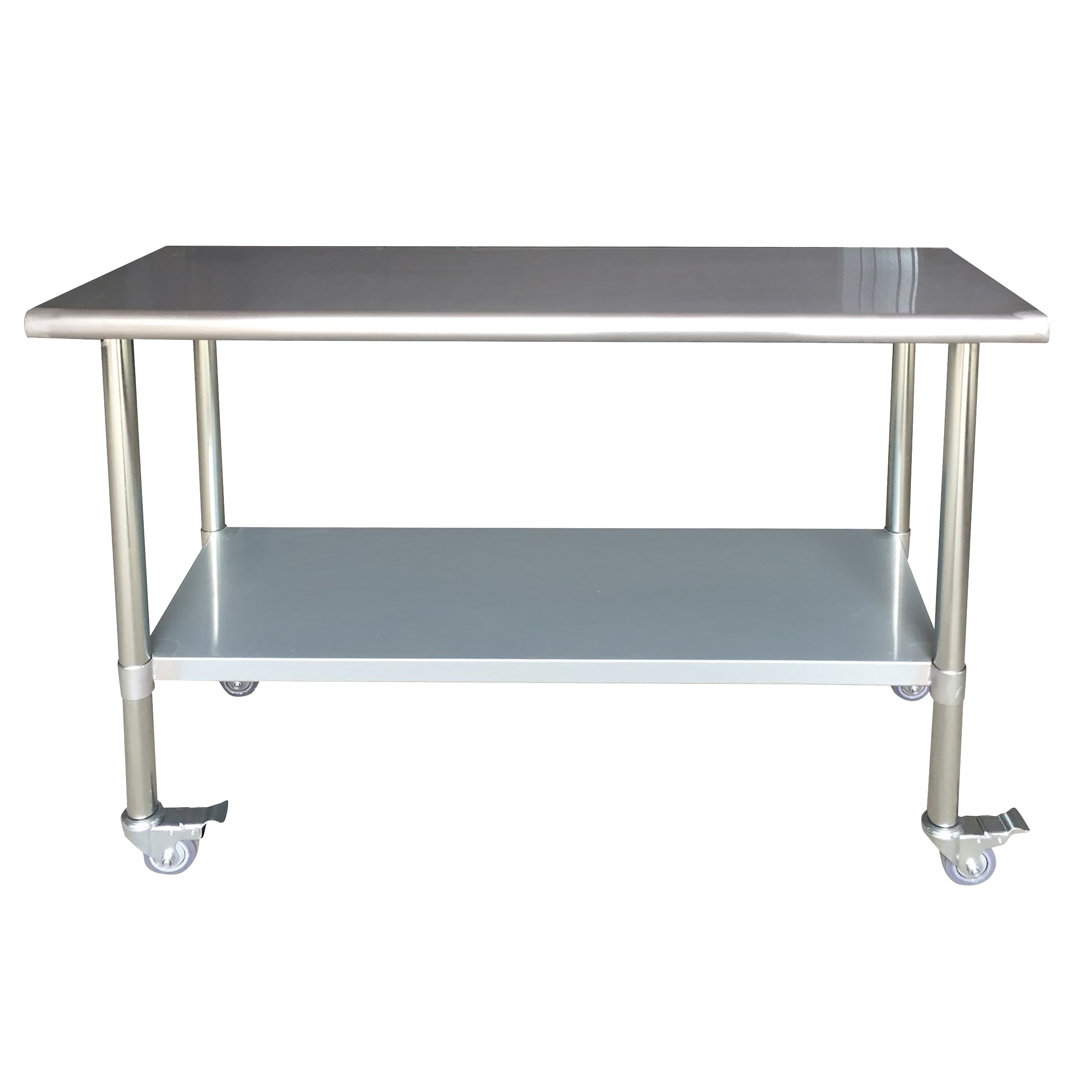 Stainless Steel Work Table With Casters 24 X 60 Inches Stainless Steel Work Table With Casters 24 X 60 Inches