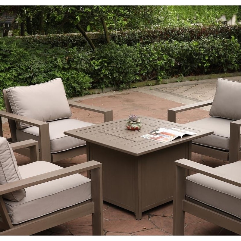 Marina 36 Inch Square Chat High Propane Firepit Table With Marina 36 Inch Square Chat High Propane Firepit Table With Black Gl Beads Best Patio Furniture 24 8 In H W D