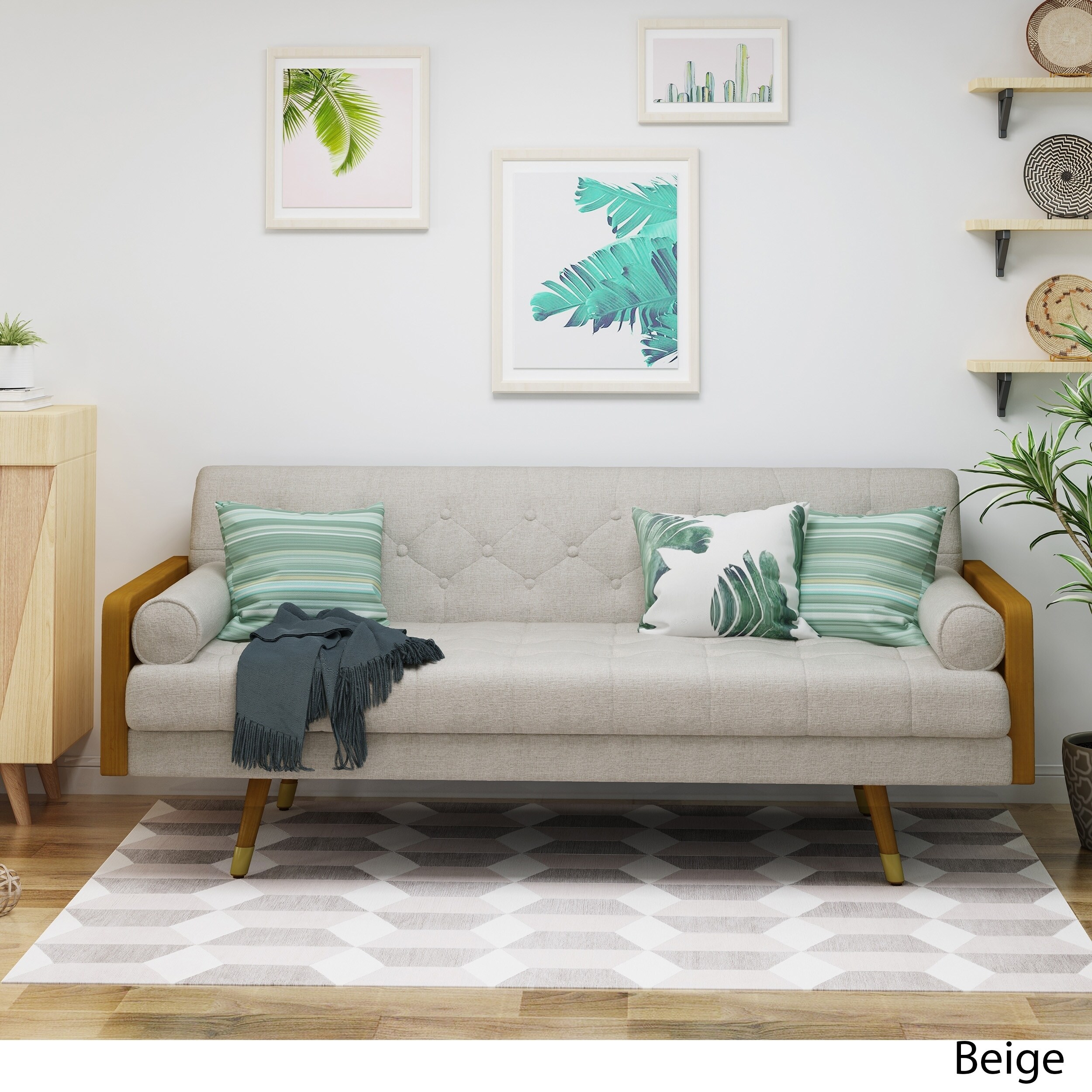 Jalon Tufted Fabric Sofa By Christopher Knight Home