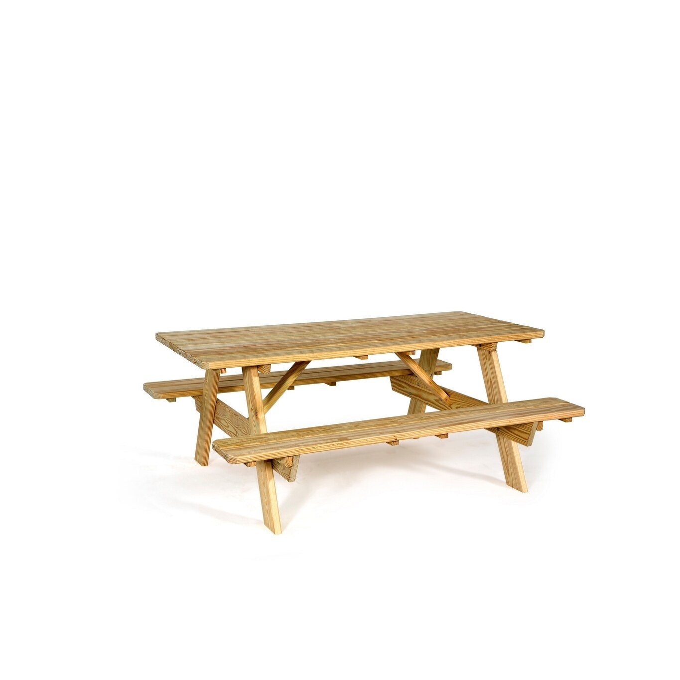 Pressure Treated Pine 3 X 6 Picnic Table With Attached Pressure Treated Pine 3 X 6 Picnic Table With Attached Benches