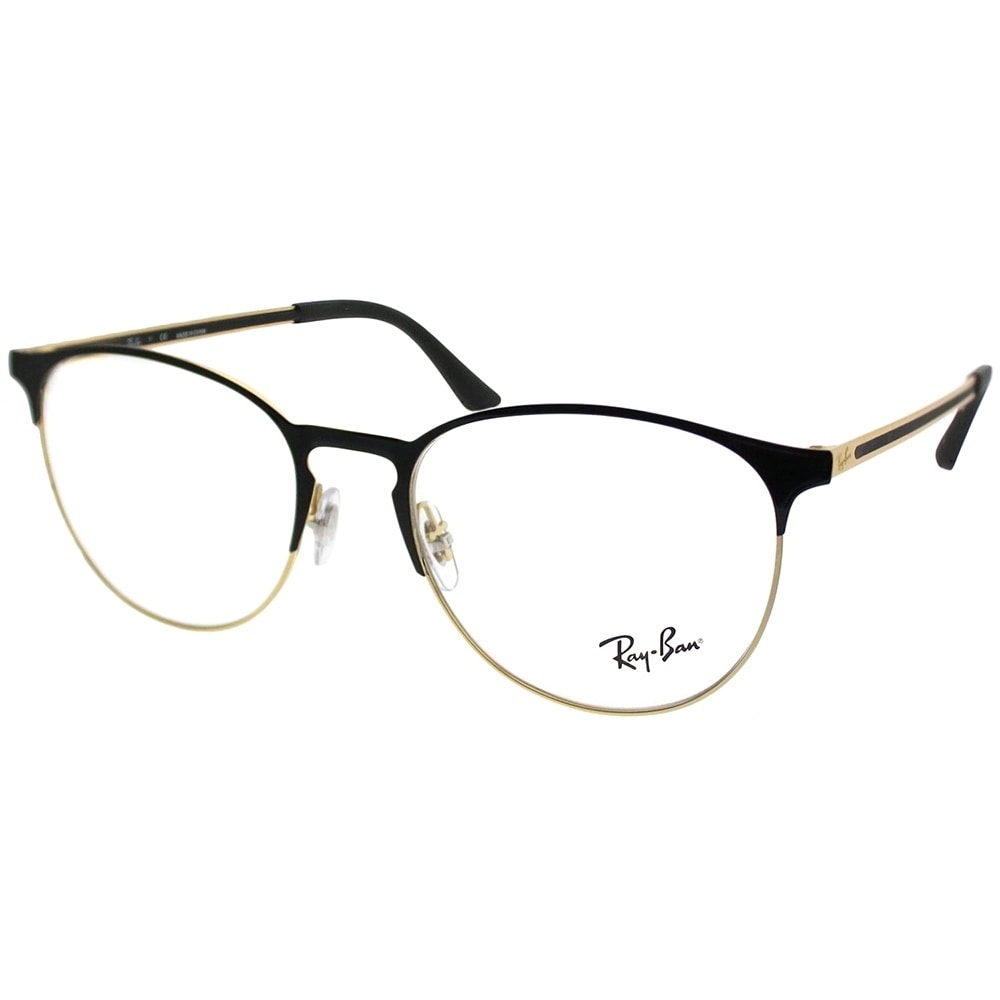 ray ban black and gold frame