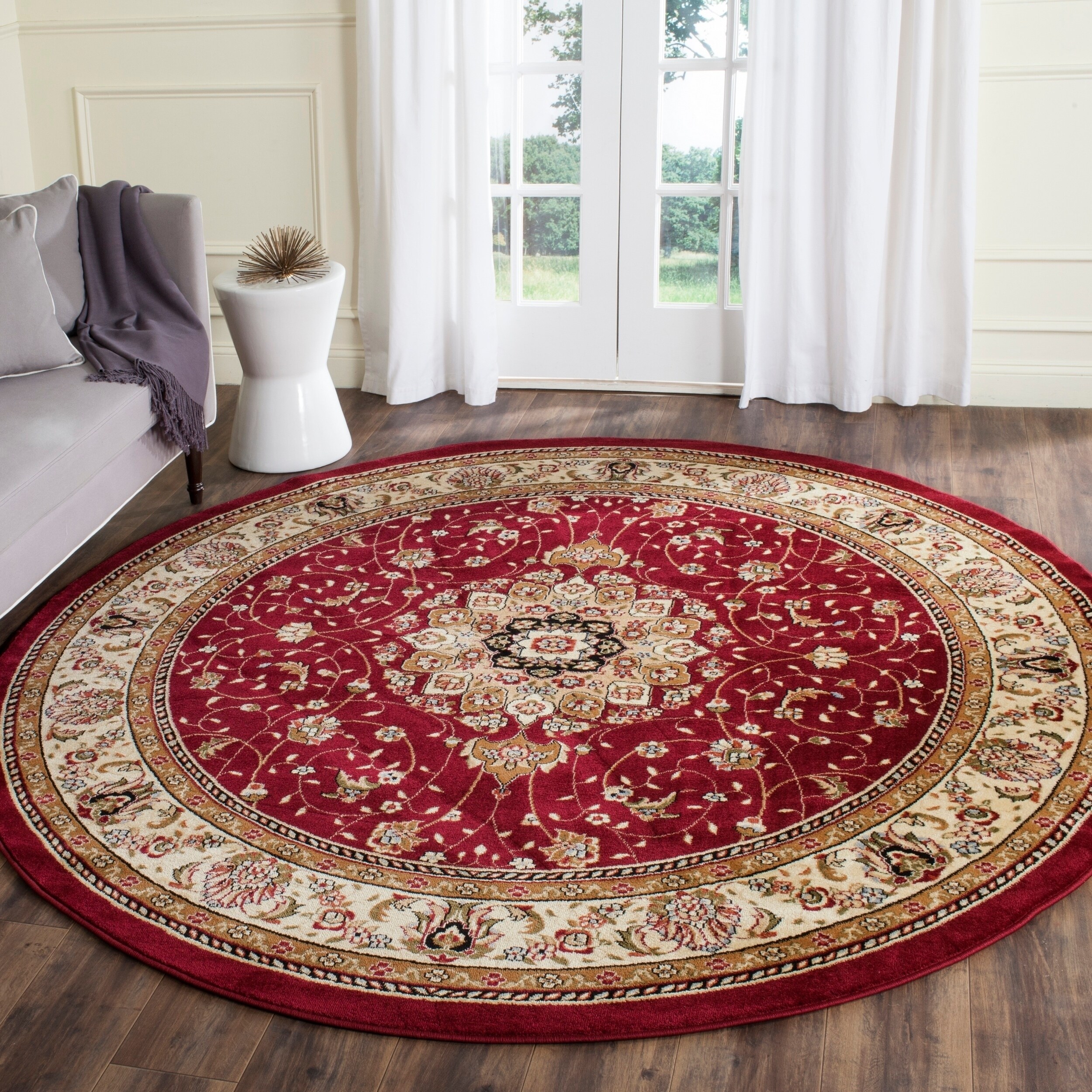 Shop Safavieh Lyndhurst Traditional Oriental Red Ivory Rug 8 X 8