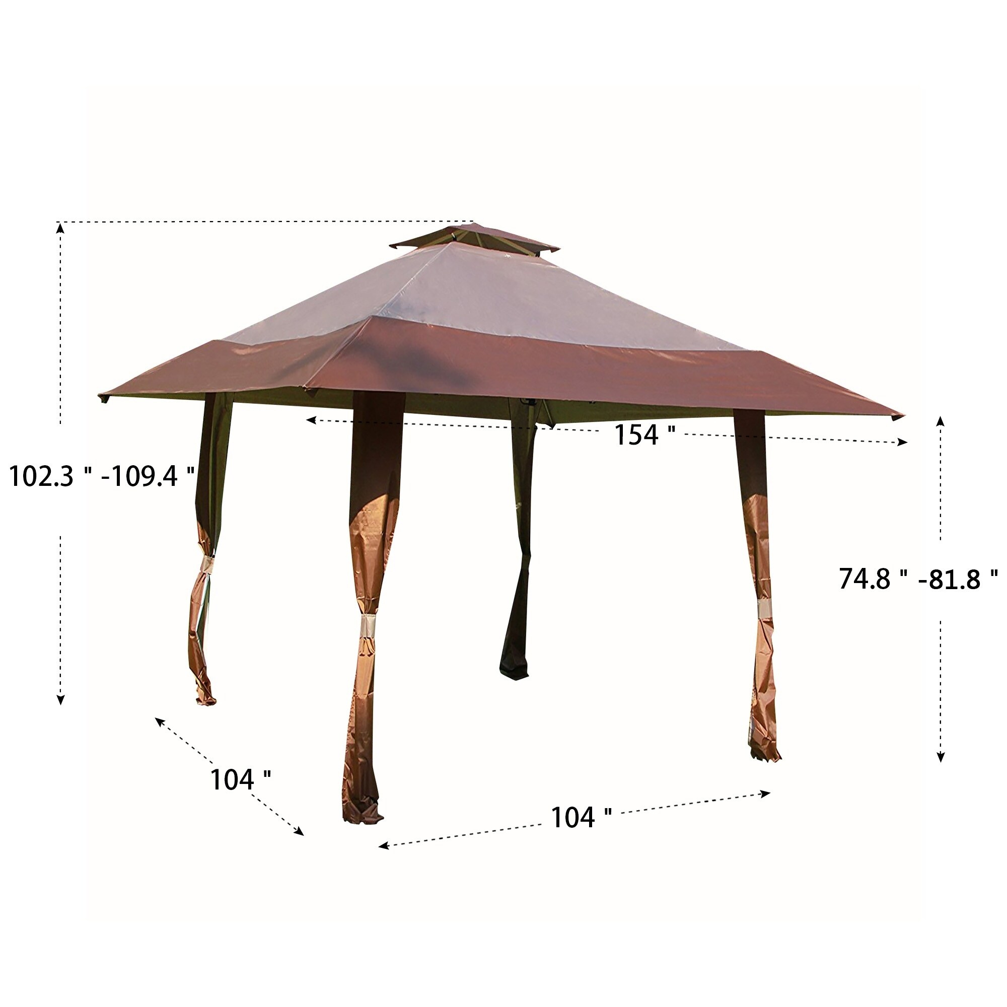 Shop 13 X 13 Easy Pop Up Canopy Outdoor Yard Patio Double Roof