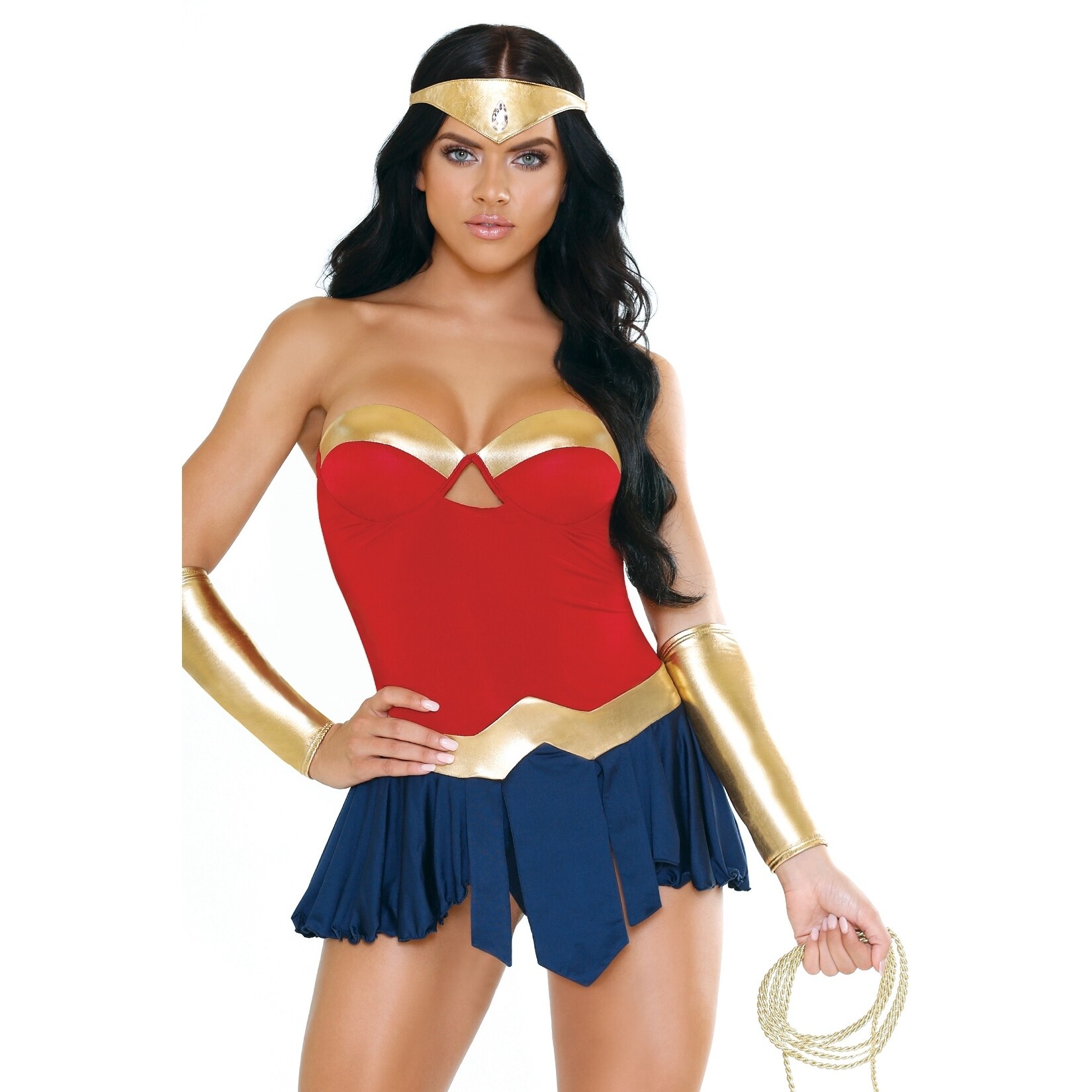 Wonder Woman Costume Choose number pcs /& Size Tiara Cuffs Lasso Super Hero