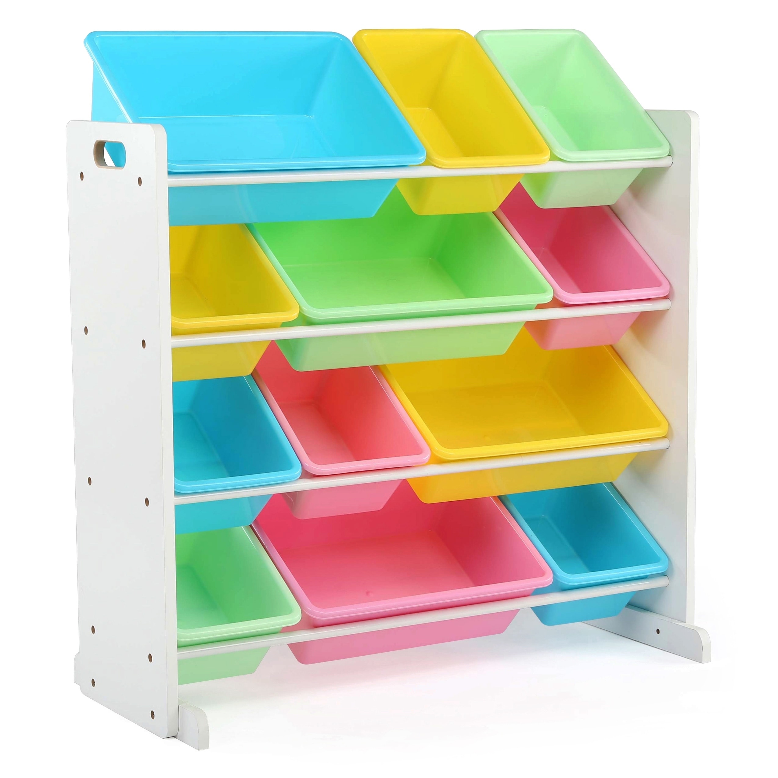 Tot Tutors Kids Wood Toy Storage Organizer With 12 Plastic Tot Tutors Kids Wood Toy Storage Organizer With 12 Plastic