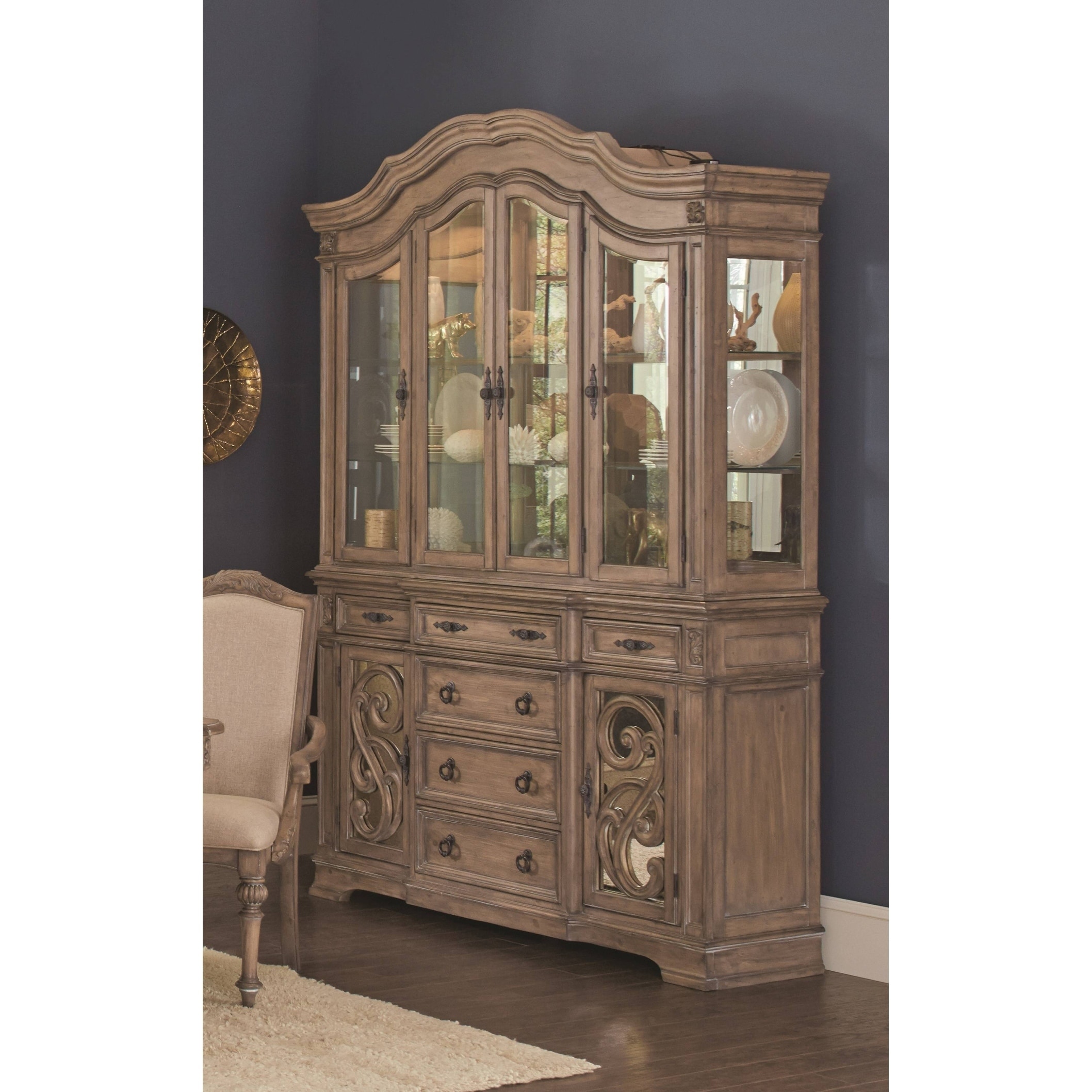 Ilana Traditional China Cabinet With Gl Doors On Ilana Traditional China Cabinet With Gl Doors On Free Shipping Today 22158175