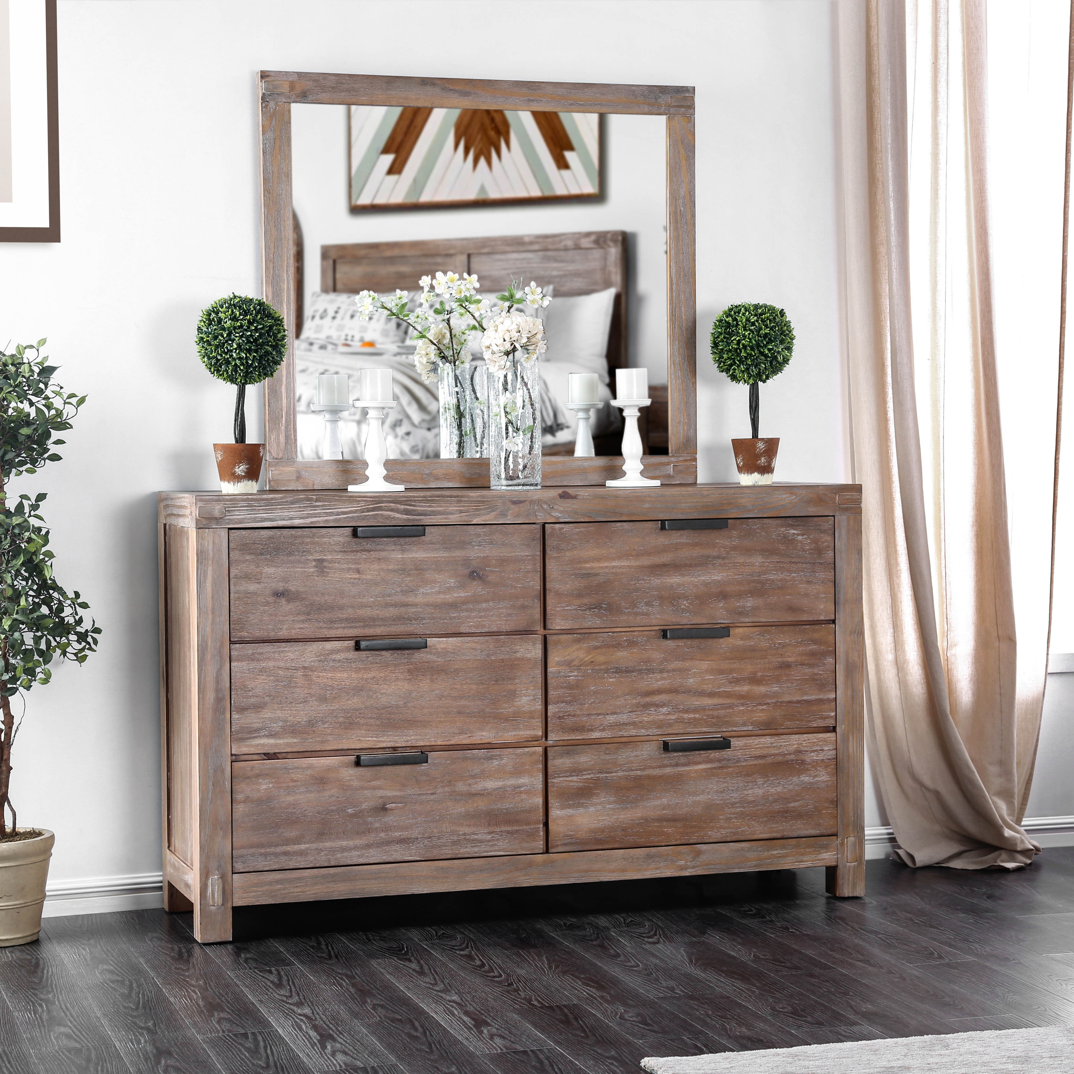Furniture Of America Delton Rustic 2 Piece Light Oak Dresser Furniture Of America Delton Rustic 2 Piece Light Oak Dresser And Mirror Set Free Shipping Today 22251522