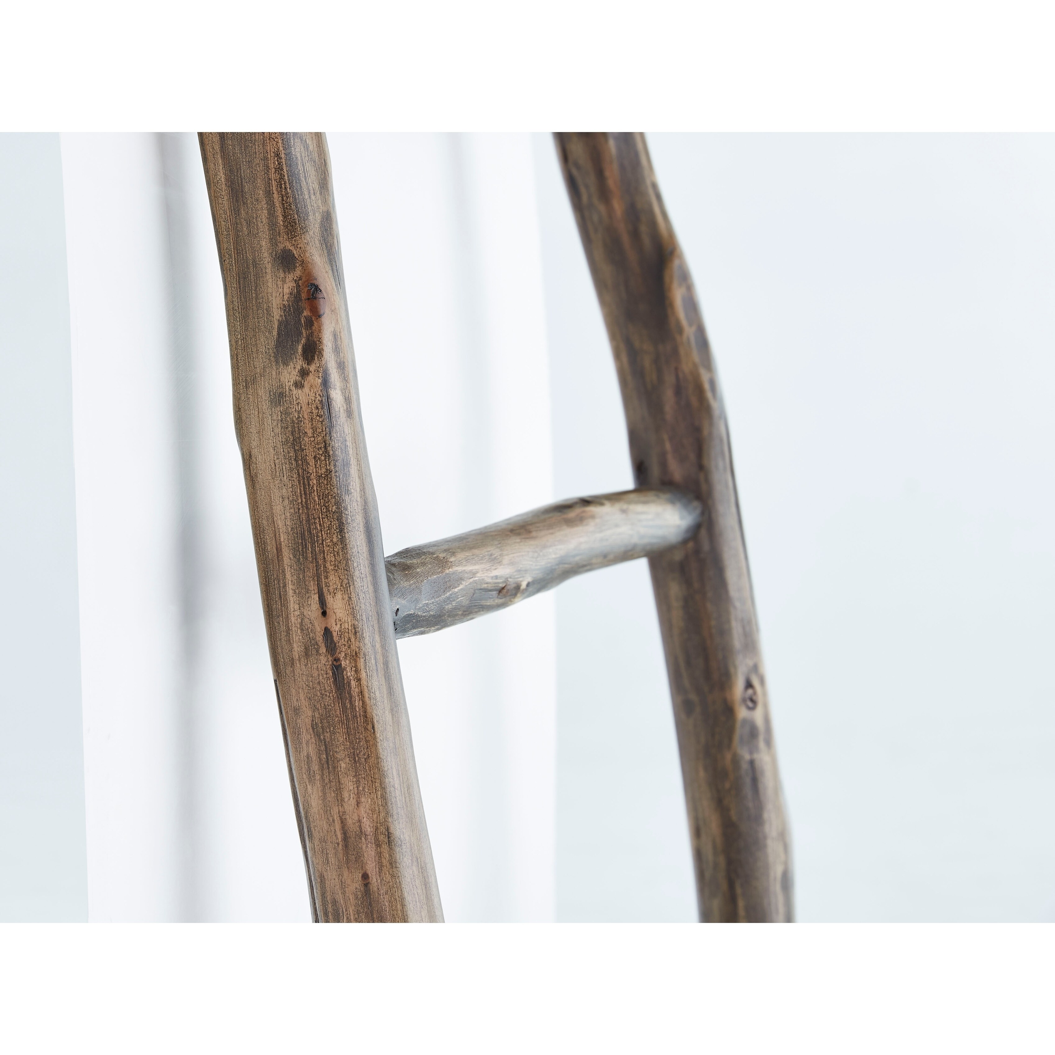 Shop Eucalyptus Wood Blanket Ladder Distressed Finish Free
