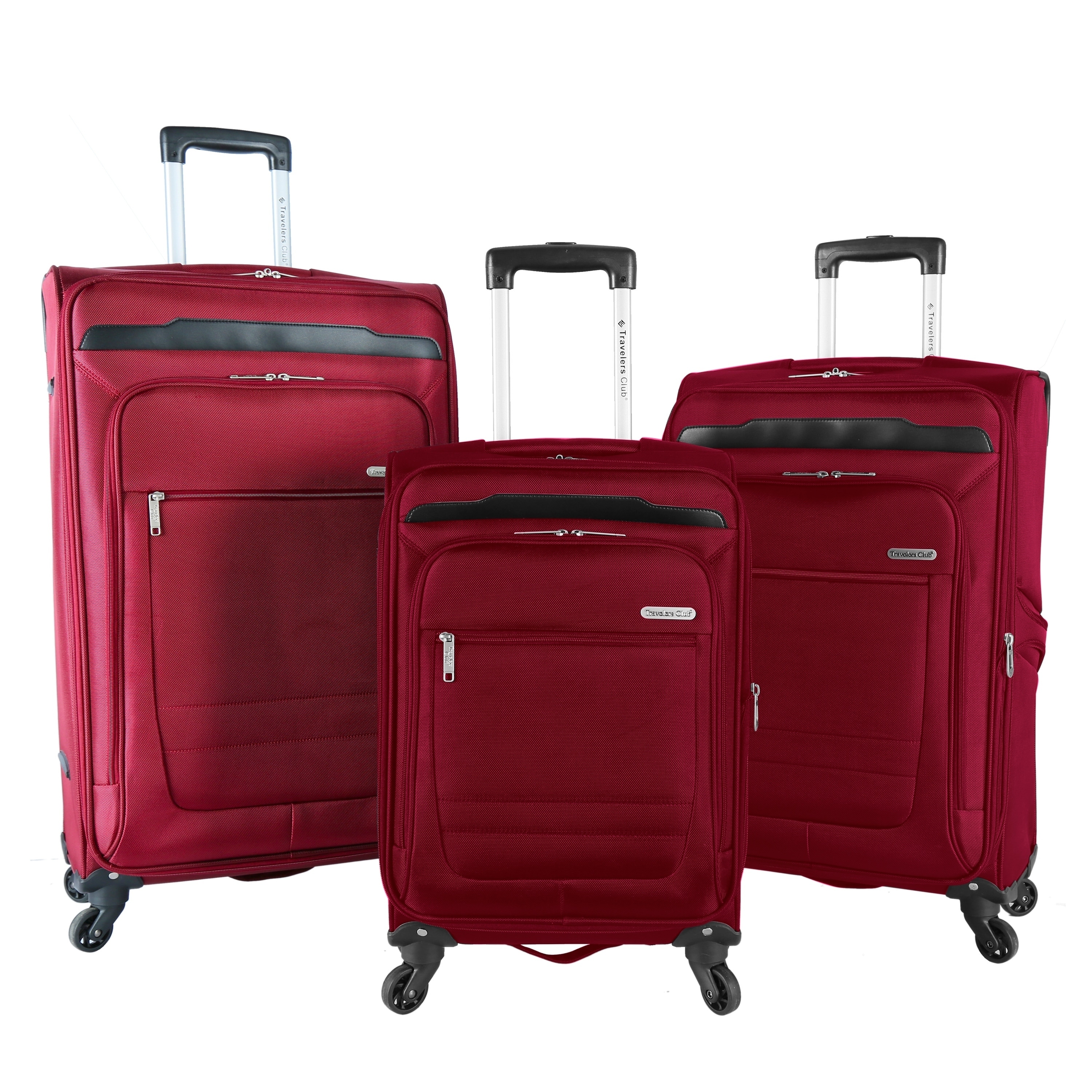 travelers club expandable top suitcase luggage