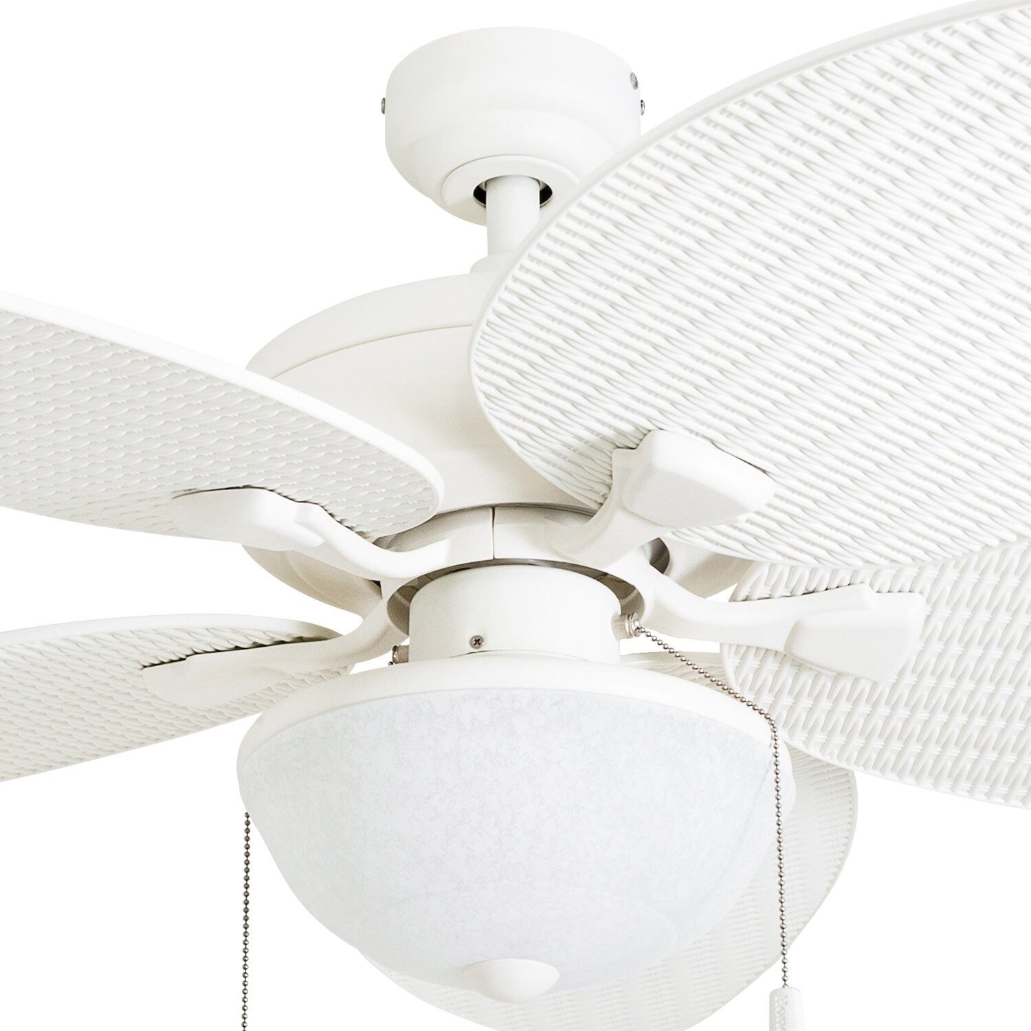 Honeywell Inland Breeze 52 White Outdoor Led Ceiling Fan With Honeywell Inland Breeze 52 White Outdoor Led Ceiling Fan With Light Plastic Wicker Blades Free Shipping Today 22344595