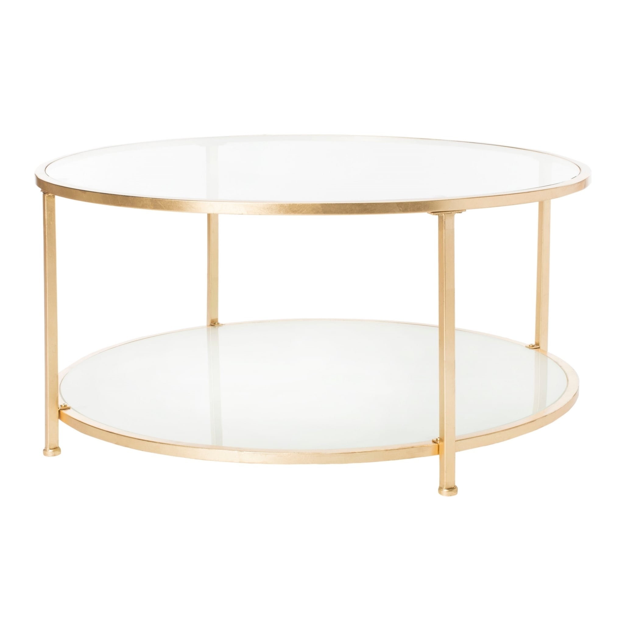 Safavieh Ivy 2 Tier Round Coffee Table Clear Gold Free Safavieh Ivy 2 Tier Round Coffee Table Clear Gold Free Shipping Today 22363824