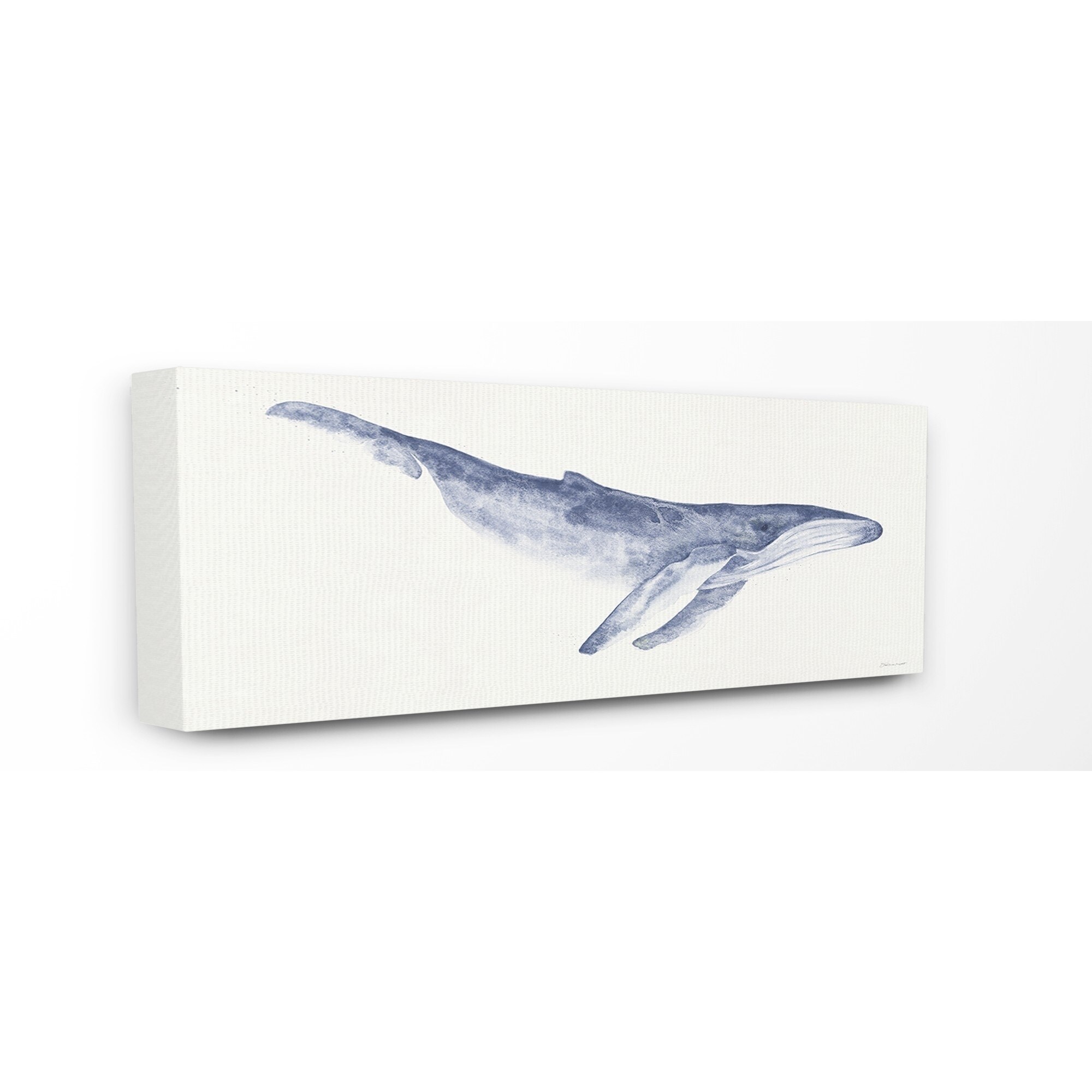 The Stupell Home Decor Collection Blue Whale Watercolor The Stupell Home Decor Collection Blue Whale Watercolor Ilration Canvas 10 X 1 5 24 Made In Usa Multi Color
