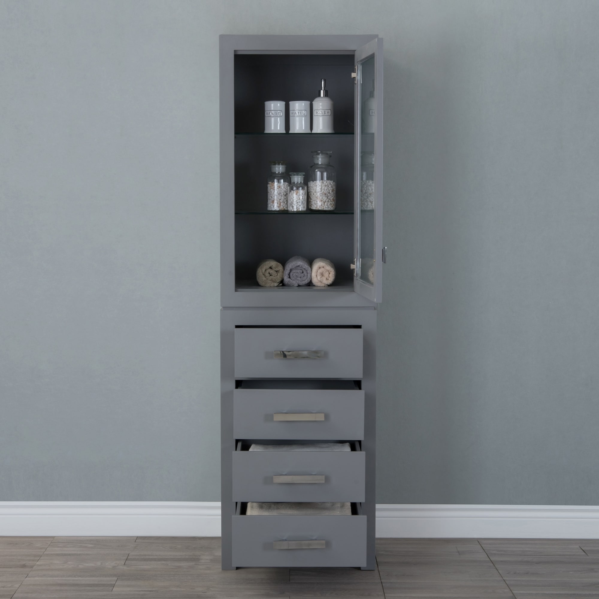 Madison Collection Linen Cabinet In Cashmere Grey Free Madison Collection Linen Cabinet In Cashmere Grey Free Shipping Today 22381024