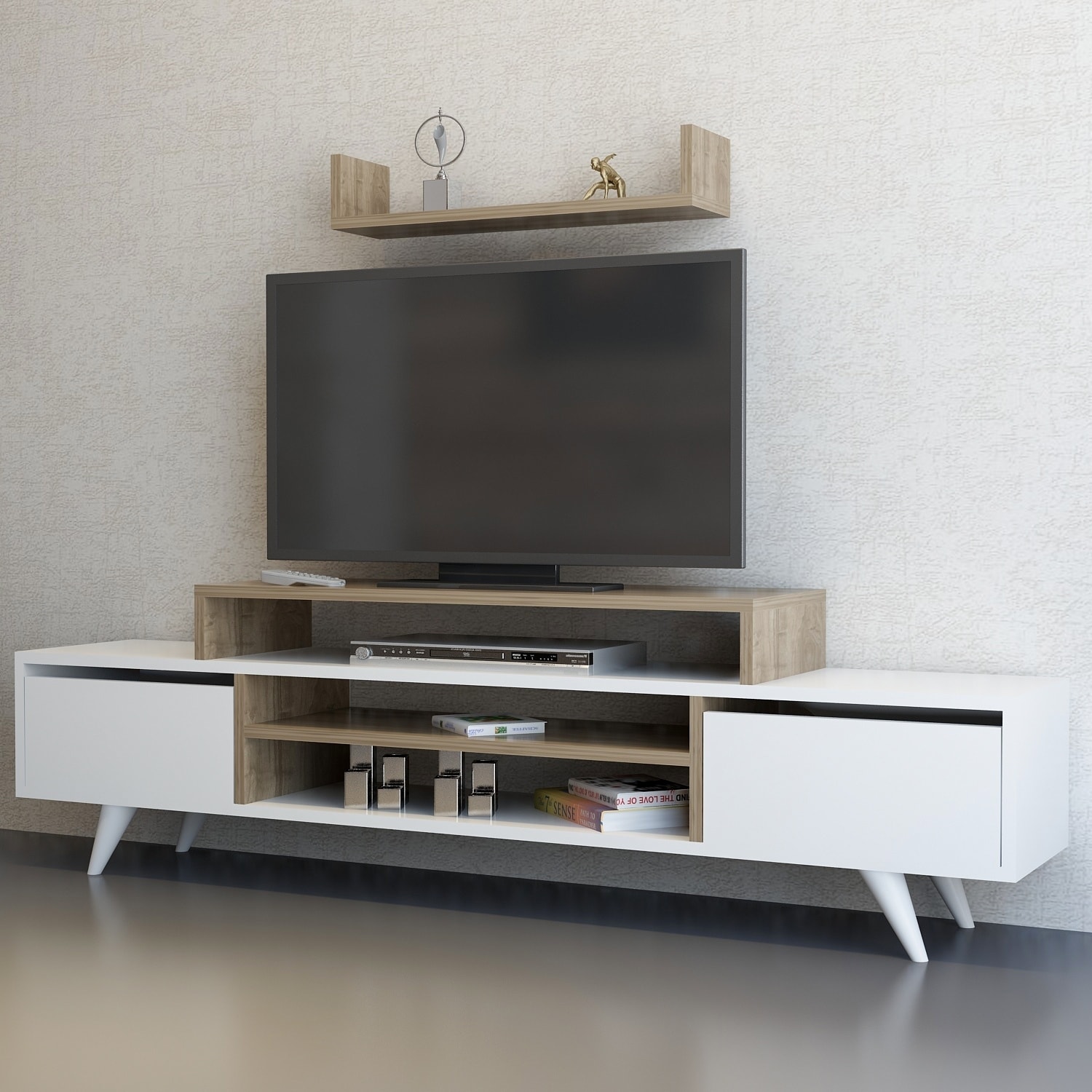 Decorotika Melanie 71 Inch Tv Stand With Open Shelves Free Decorotika Melanie 71 Inch Tv Stand With Open Shelves Free Shipping Today 22393225
