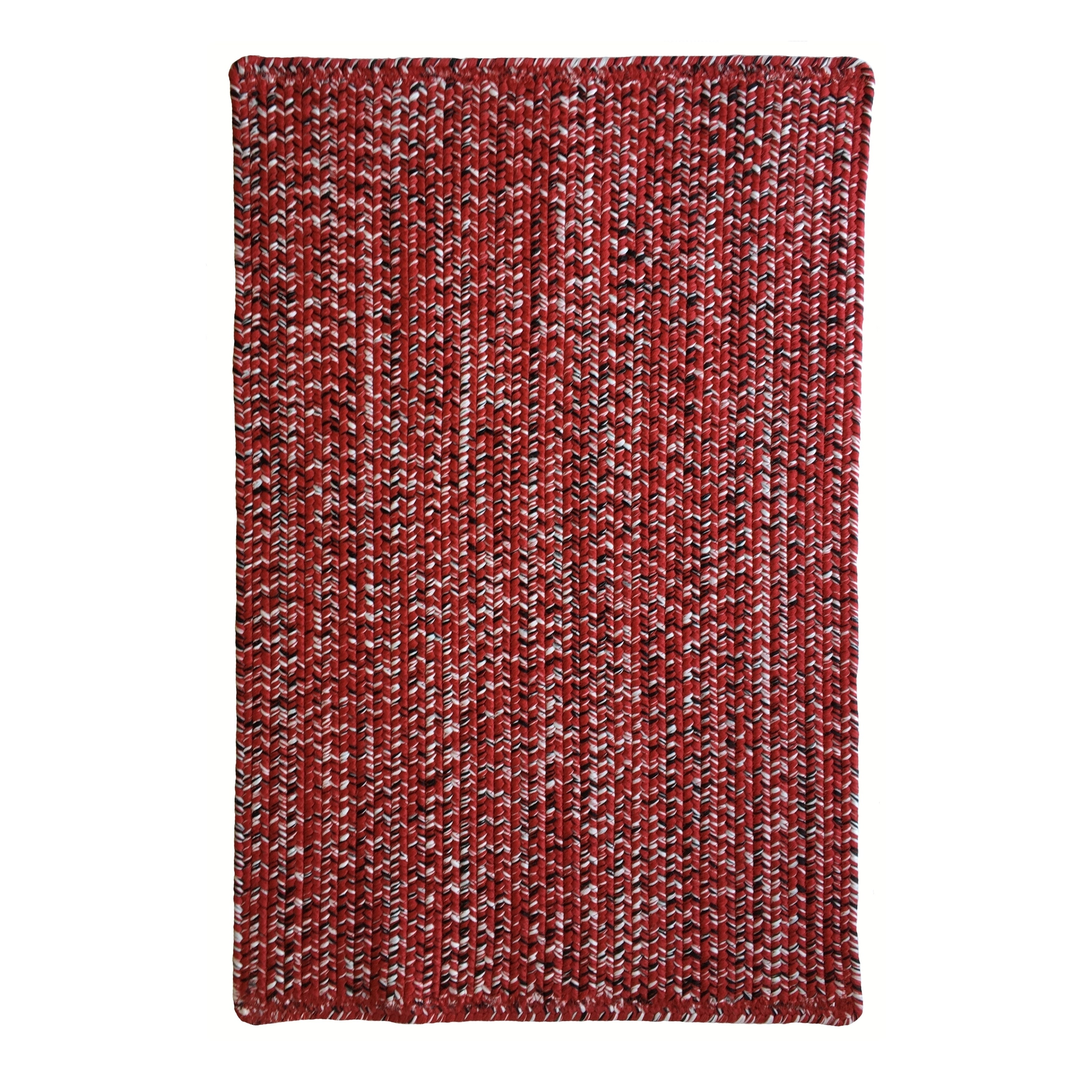 Team Spirit Red Black Hand Braided Vertical Stripe Rectangle Area Rug 2 3 X 4