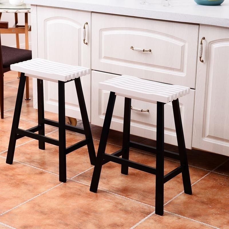 Kitchen Wooden Counter Chair Dining Bar Stools Set Of 2 Kitchen Wooden Counter Chair Dining Bar Stools Set Of 2 Free Shipping Today 22484993