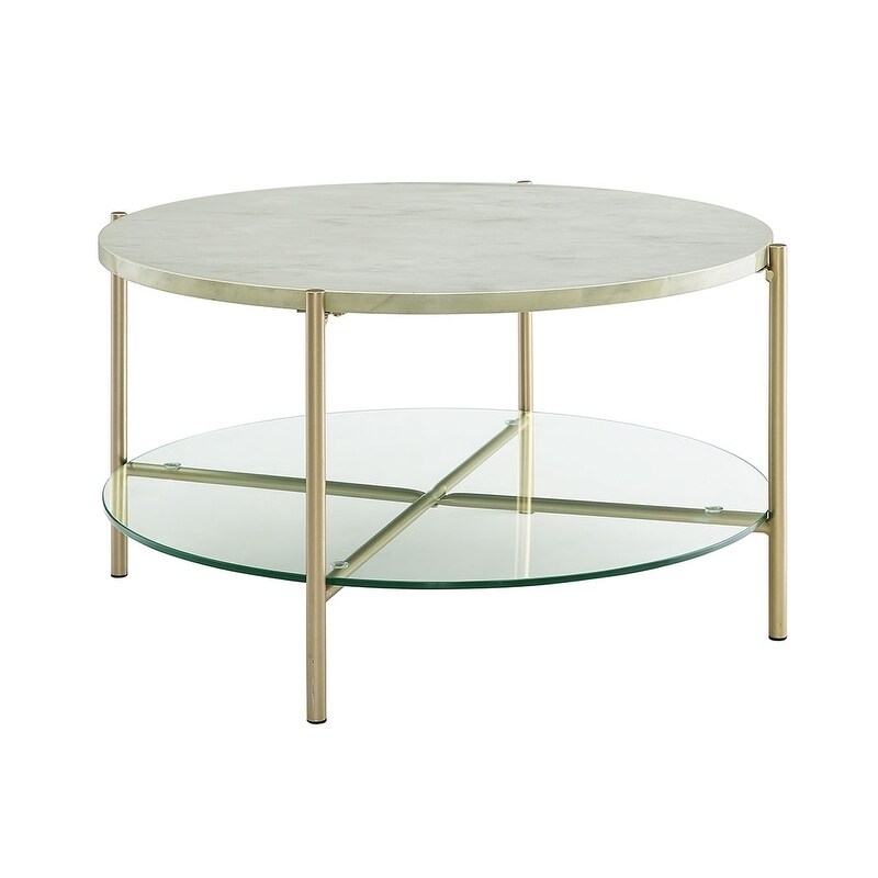 32 Round Faux Marble Coffee Table X 17h On 32 Round Faux Marble Coffee Table X 17h On Free Shipping Today 22536520