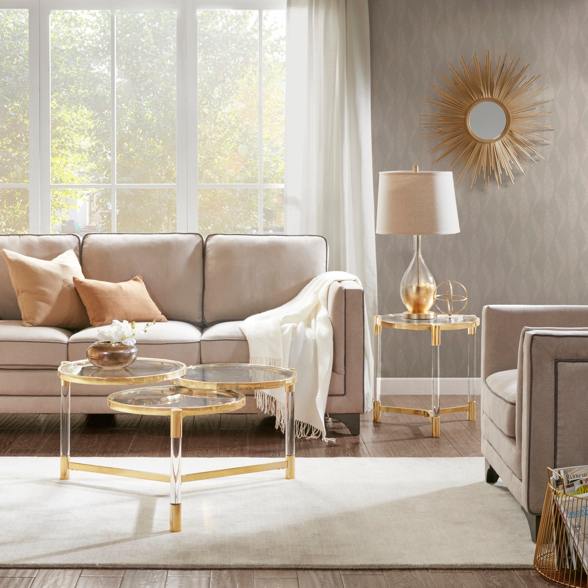 Madison Park Bartow Gold Coffee Table Free Shipping Today Madison Park Bartow Gold Coffee Table