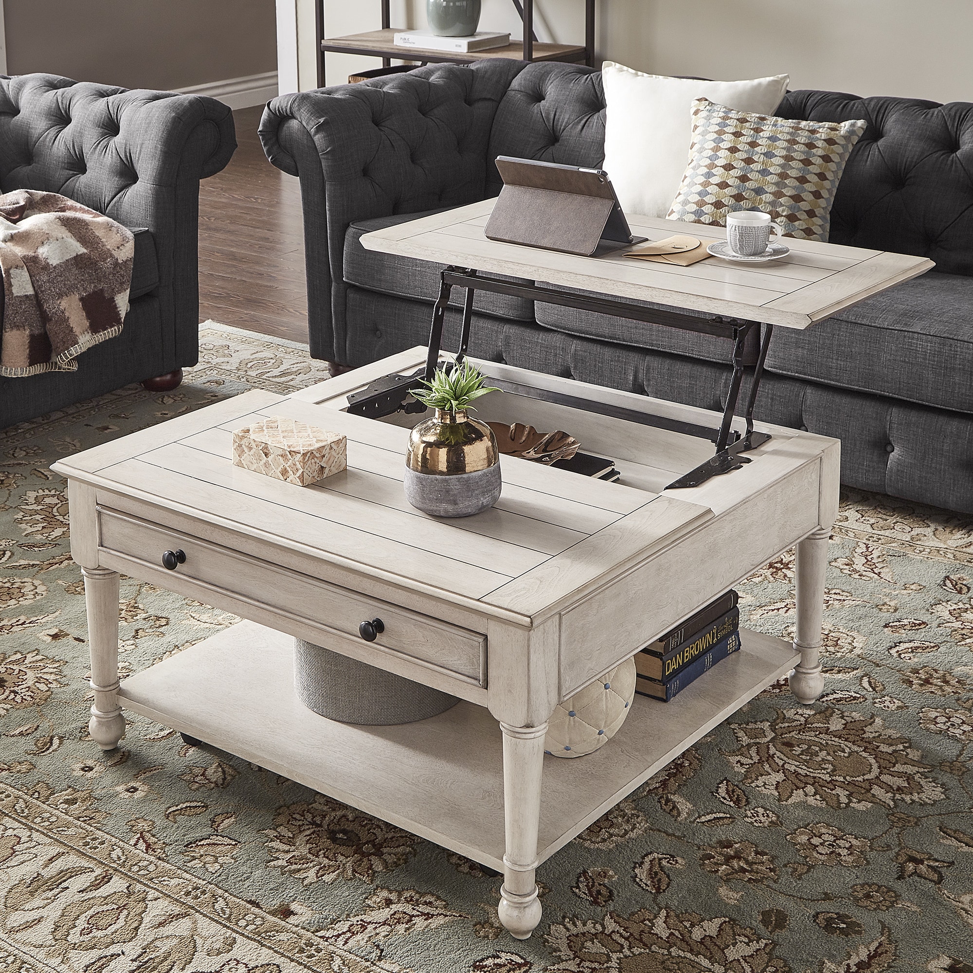 Shop Jude Lift Top Antique White Finish Cocktail Table With Caster Wheels By Inspire Q Classic On Sale Free Shipping Today Overstock Com 22541495 Shop Jude Lift Top Antique White Finish Cocktail Table With Caster Wheels By Inspire Q Classic On Sale Free Shipping Today Overstock Com 22541495
