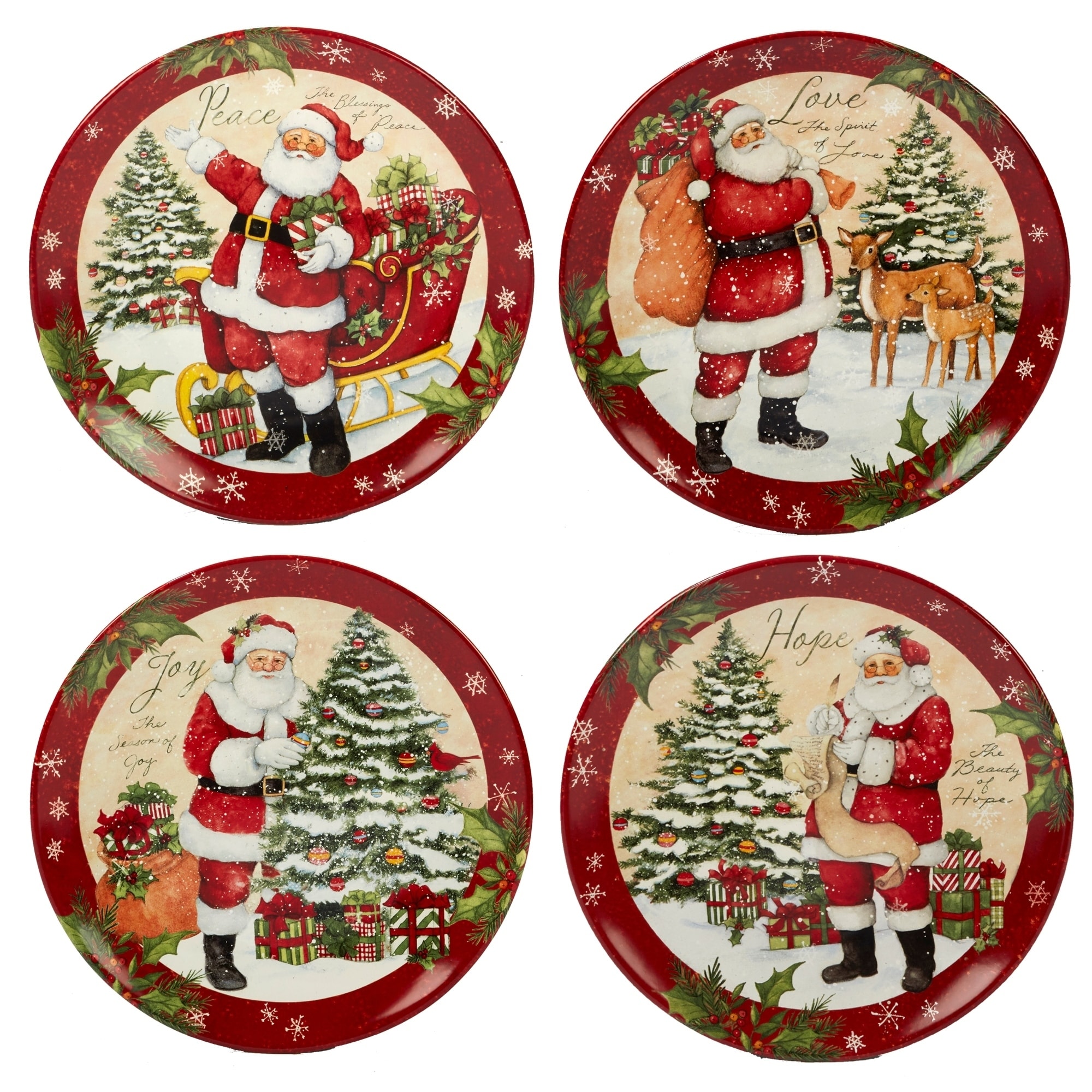 Shop Certified International Holiday Wishes 11-inch Dinner Plate ... Shop Certified International Holiday Wishes 11-inch Dinner Plate ...