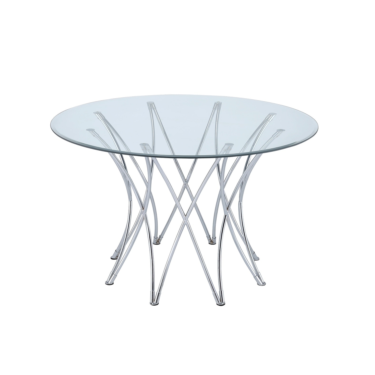 Cabianca Contemporary Chrome Table Base Only Silver Cabianca Contemporary Chrome Table Base Only Silver On Free Shipping Today 22579199